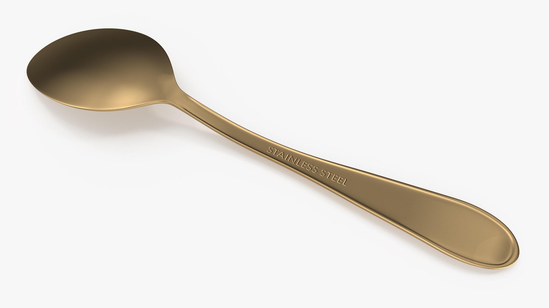 3D model Golden Dessert Spoon