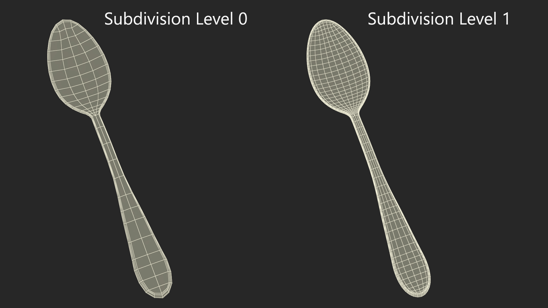 3D model Golden Dessert Spoon