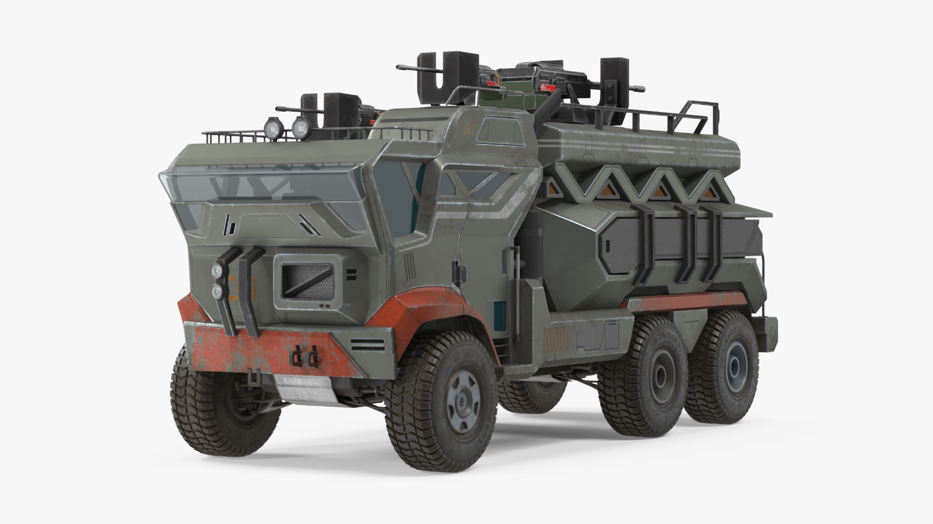 3D model Futuristic Military Truck