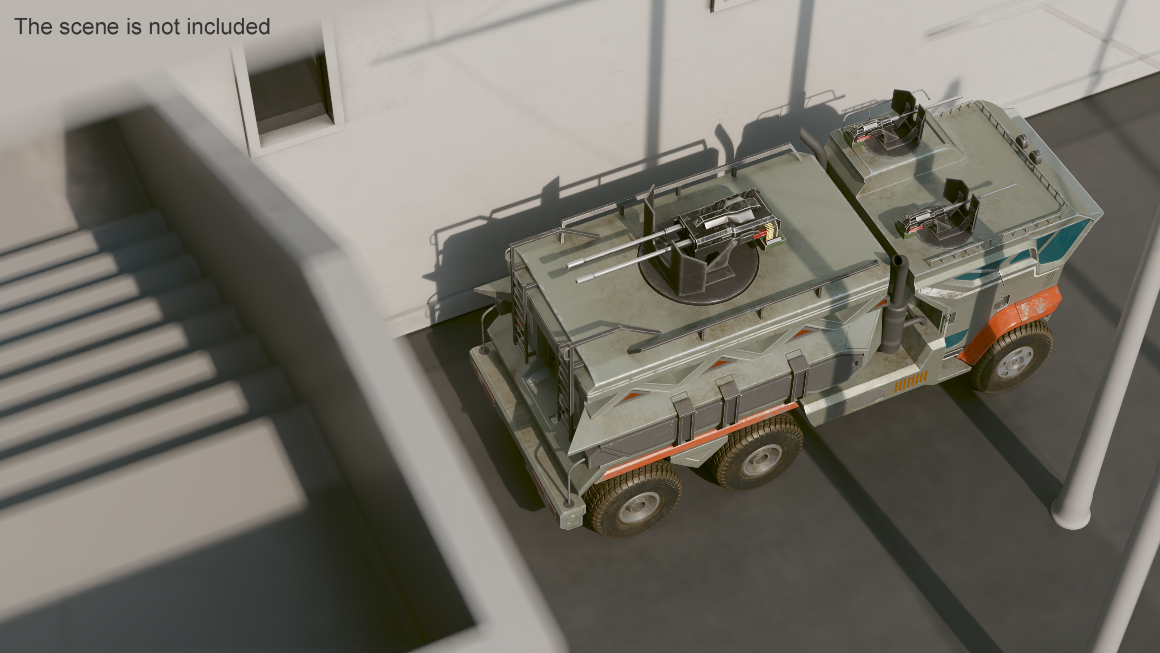 3D model Futuristic Military Truck