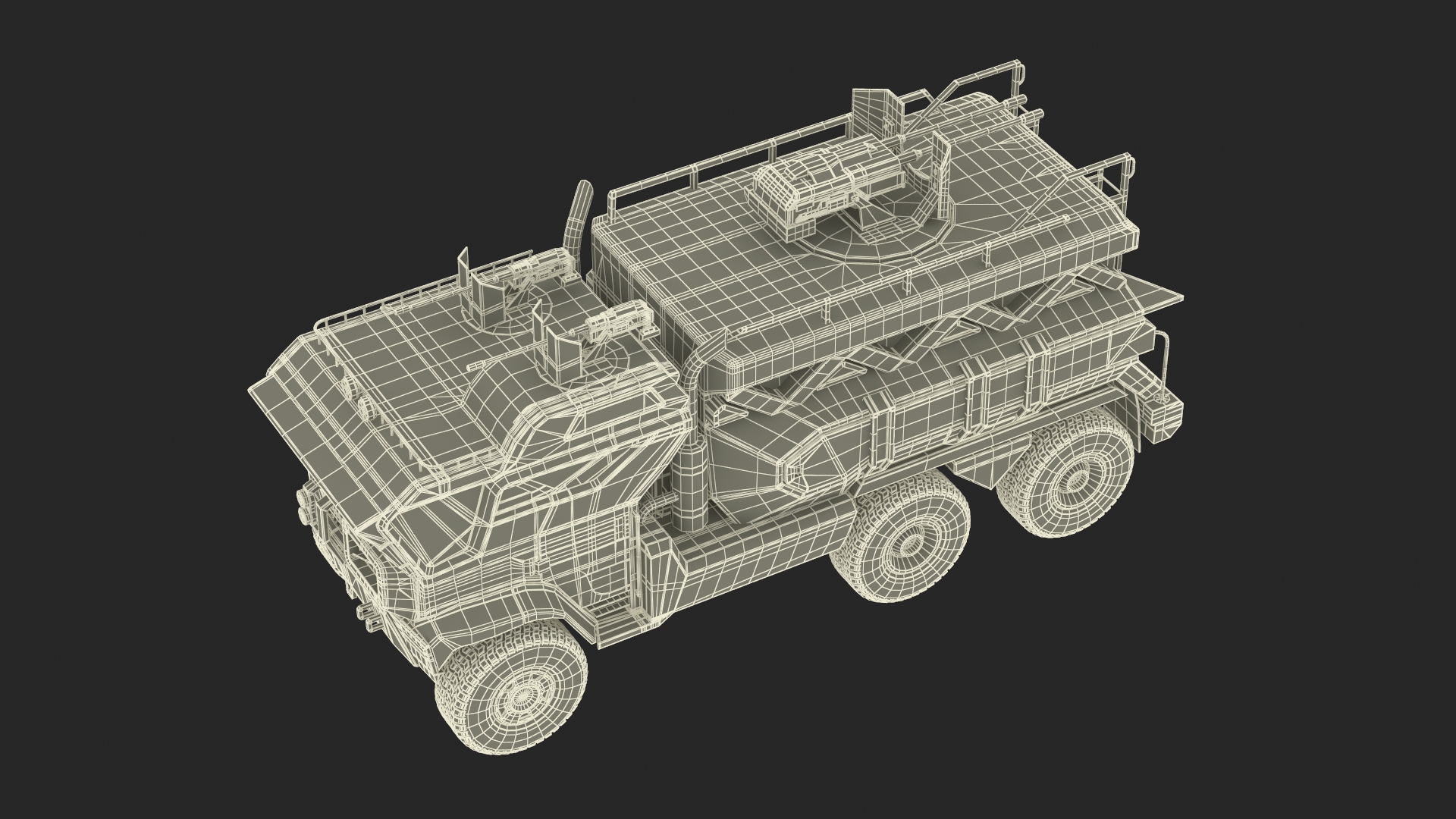 3D model Futuristic Military Truck