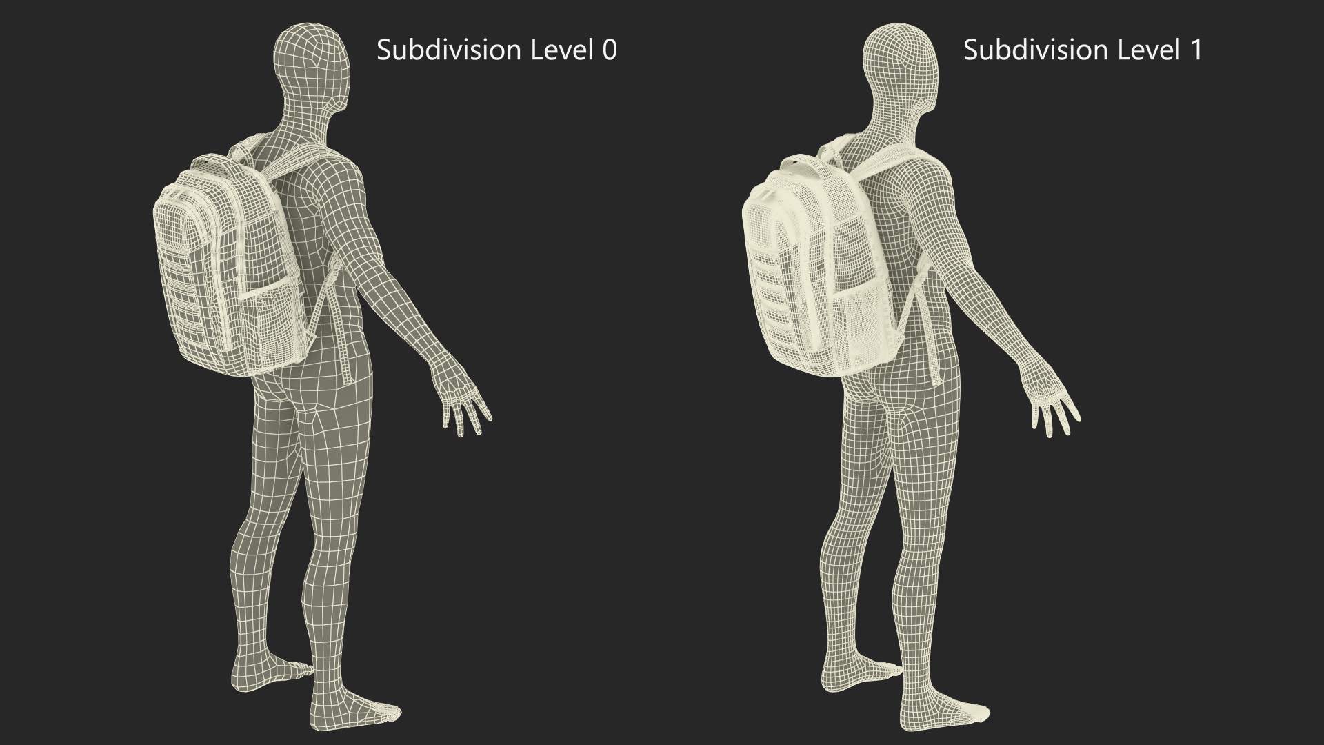 Travel Laptop Computer Backpack on Mannequin 3D model