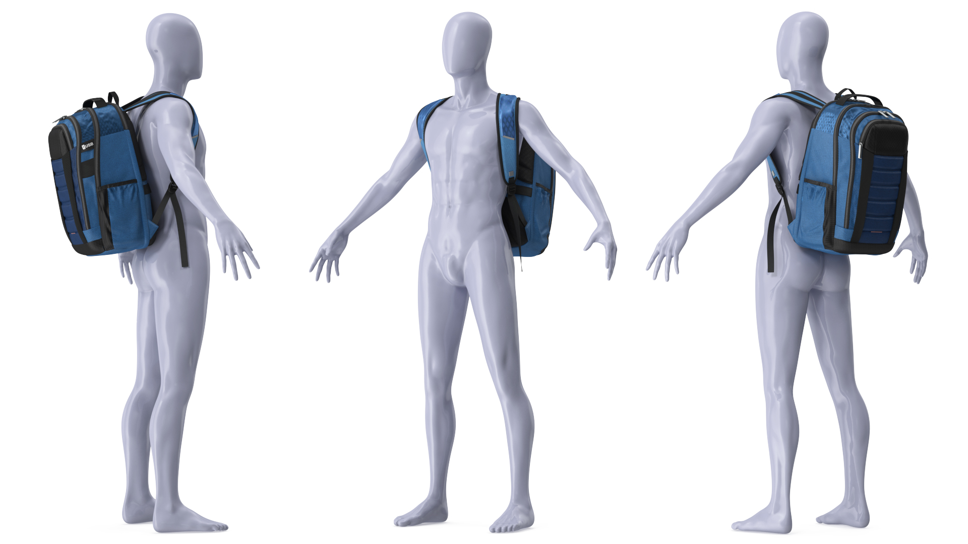 Travel Laptop Computer Backpack on Mannequin 3D model