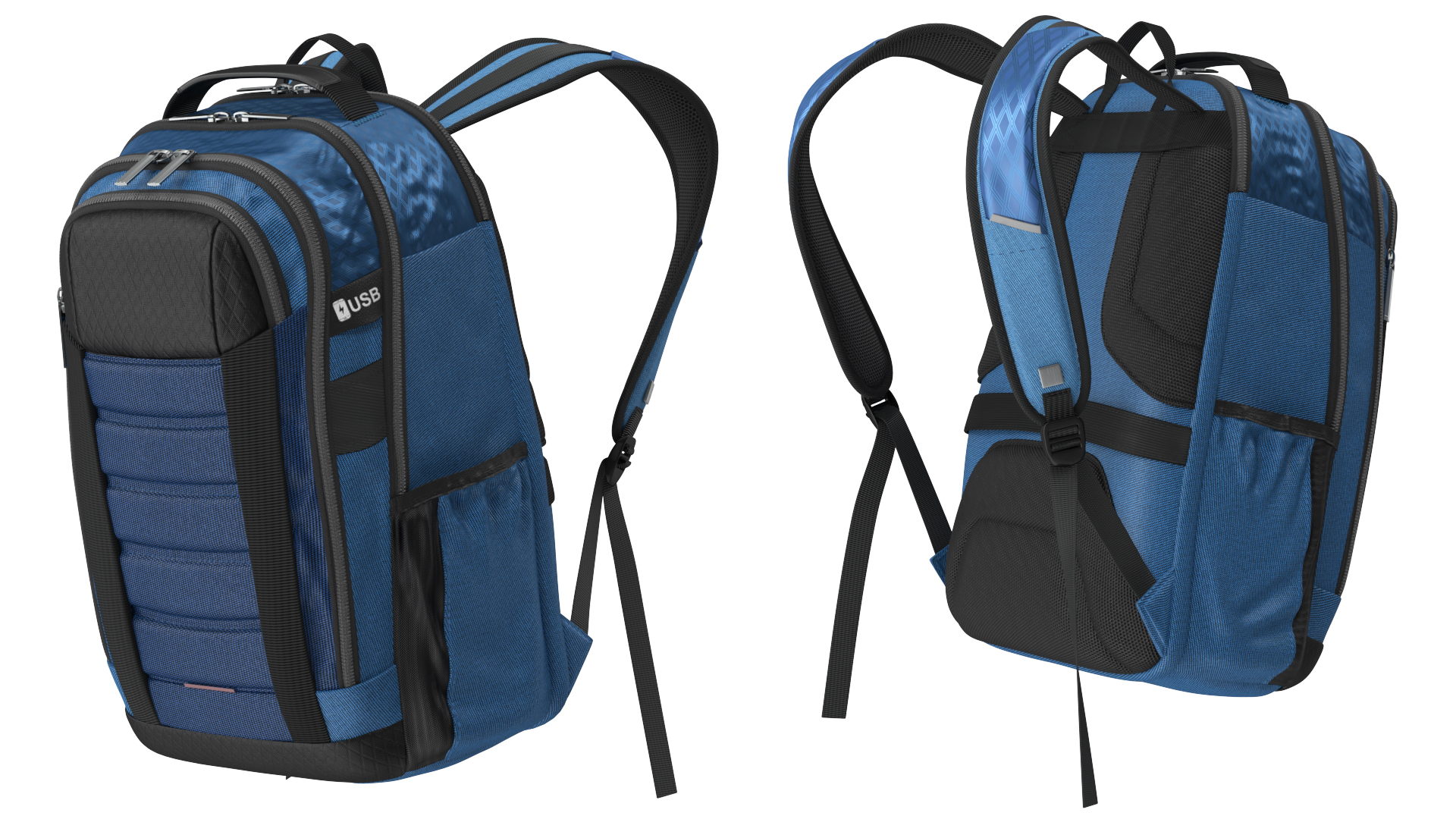 Travel Laptop Computer Backpack on Mannequin 3D model