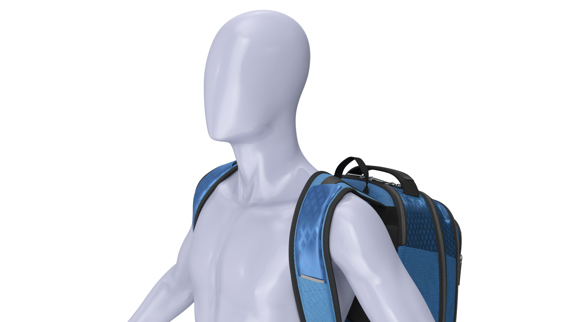 Travel Laptop Computer Backpack on Mannequin 3D model