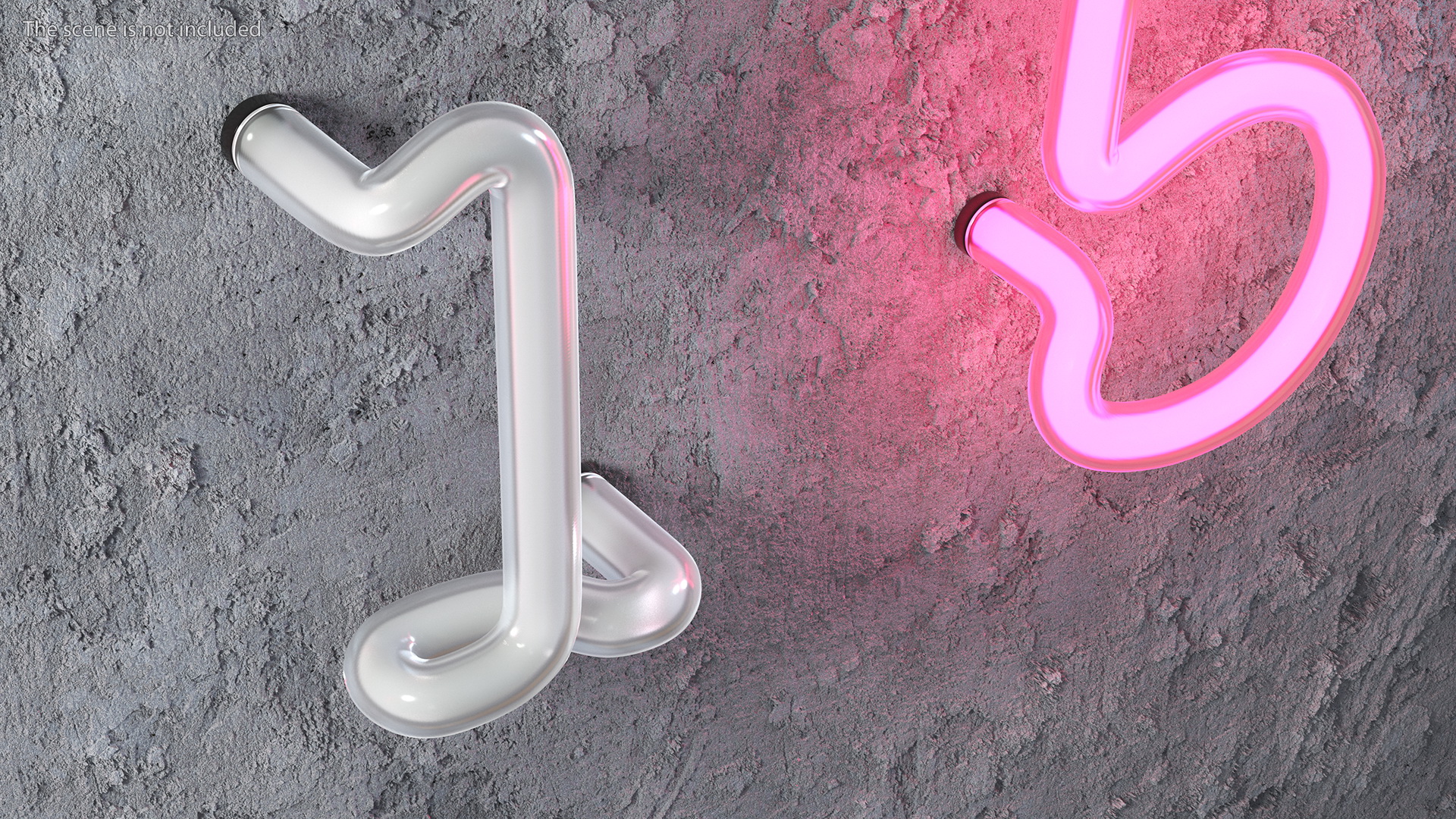 Neon Tube Light Number 1 3D model