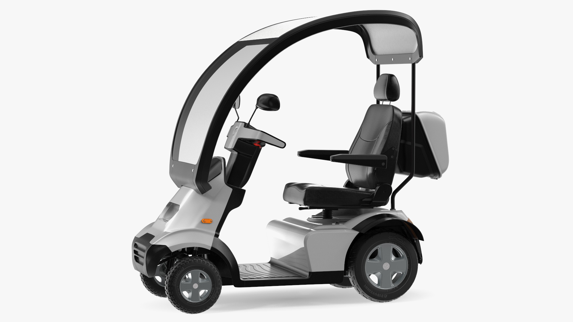 3D Afikim S4 4-Wheel Electric Scooter Grey Rigged