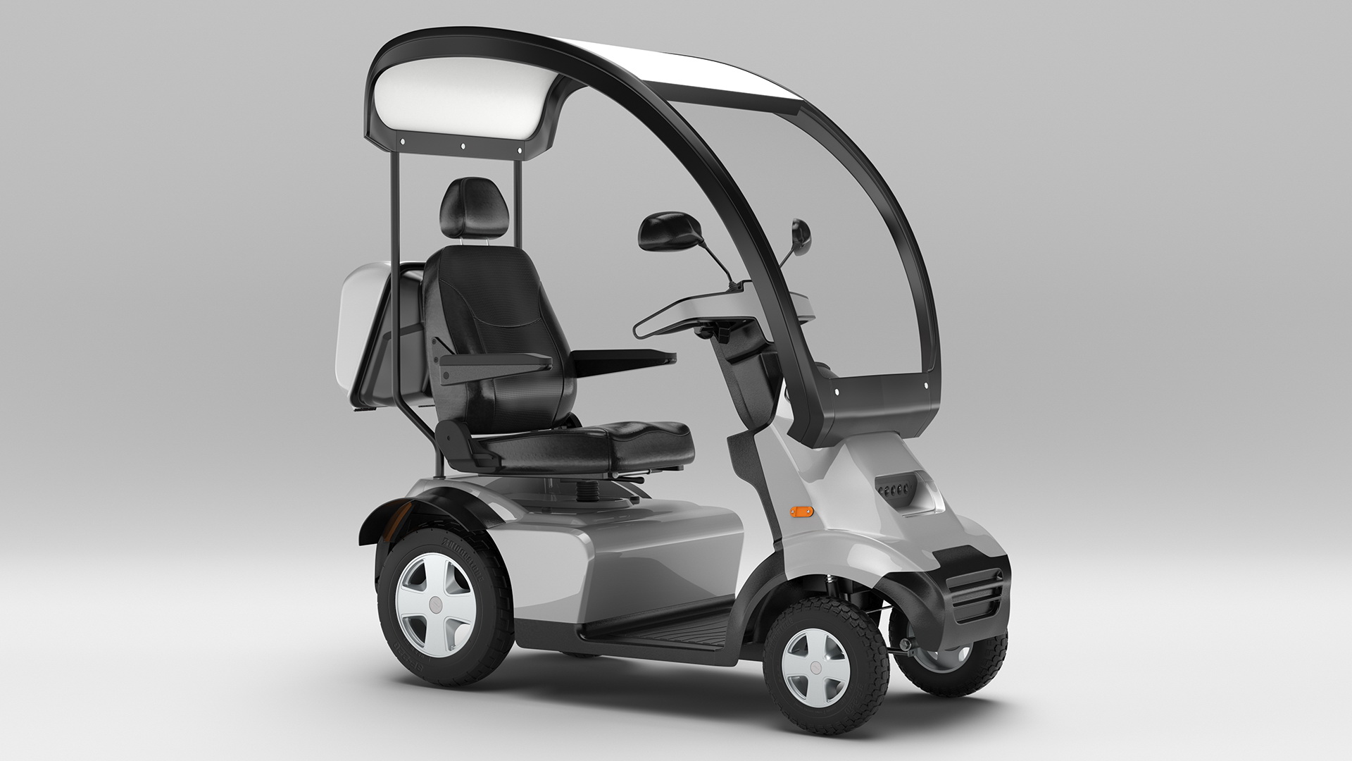 3D Afikim S4 4-Wheel Electric Scooter Grey Rigged