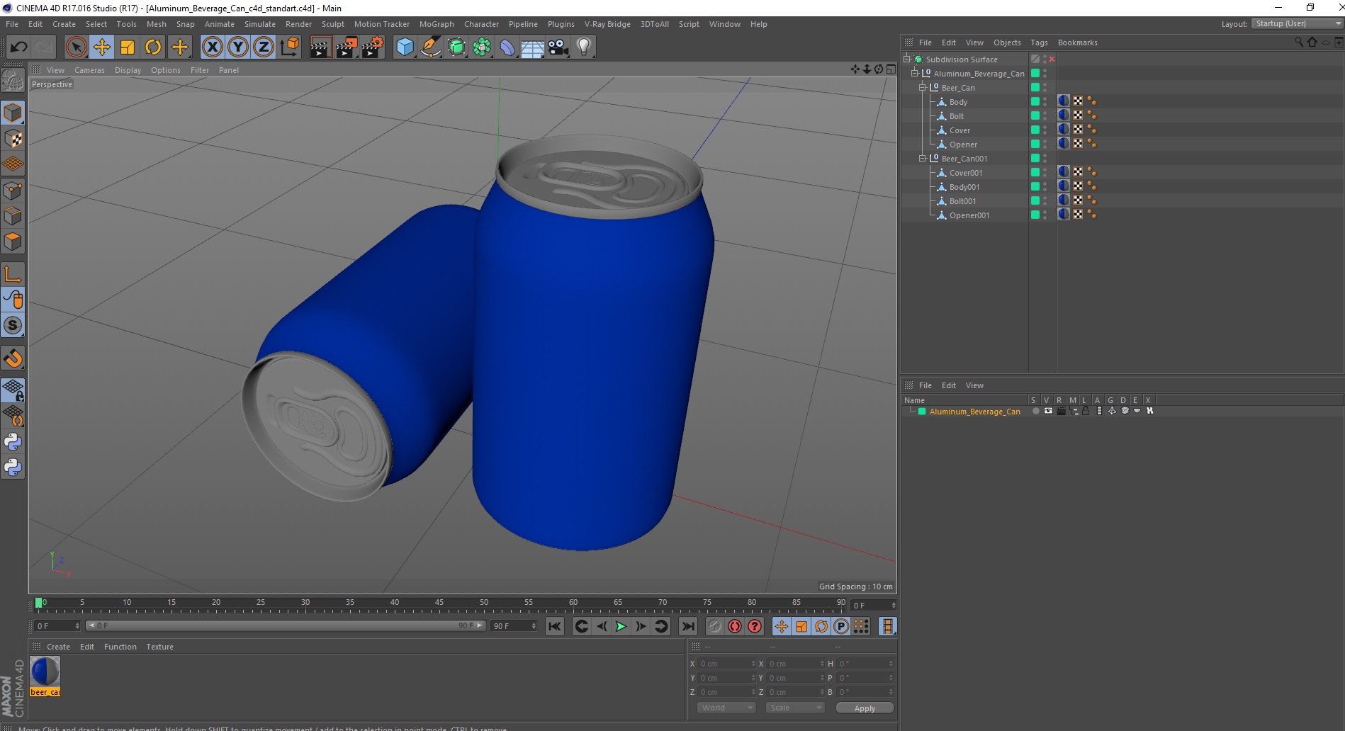 3D Aluminum Beverage Can