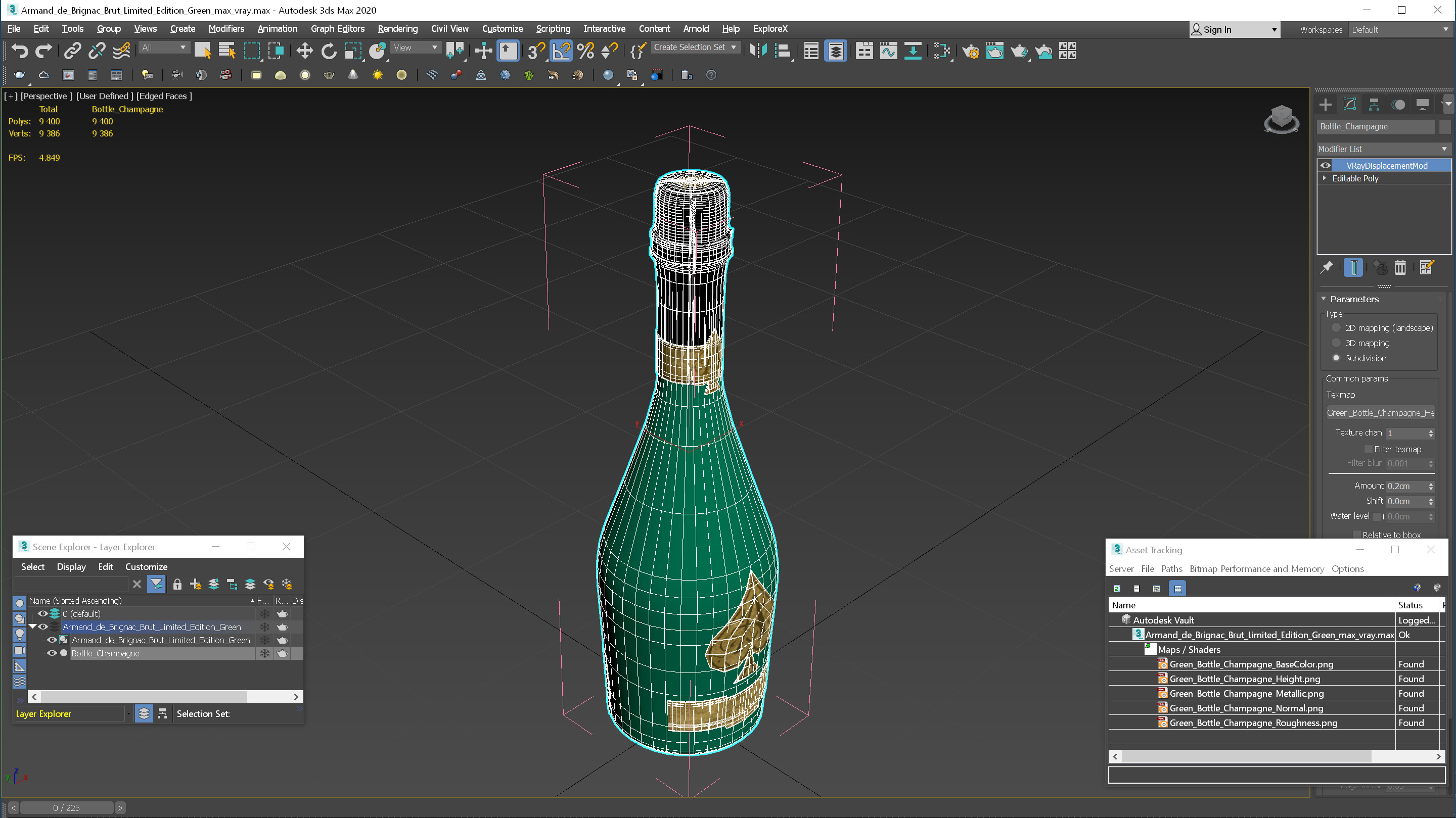 Armand de Brignac Brut Limited Edition Green 3D model