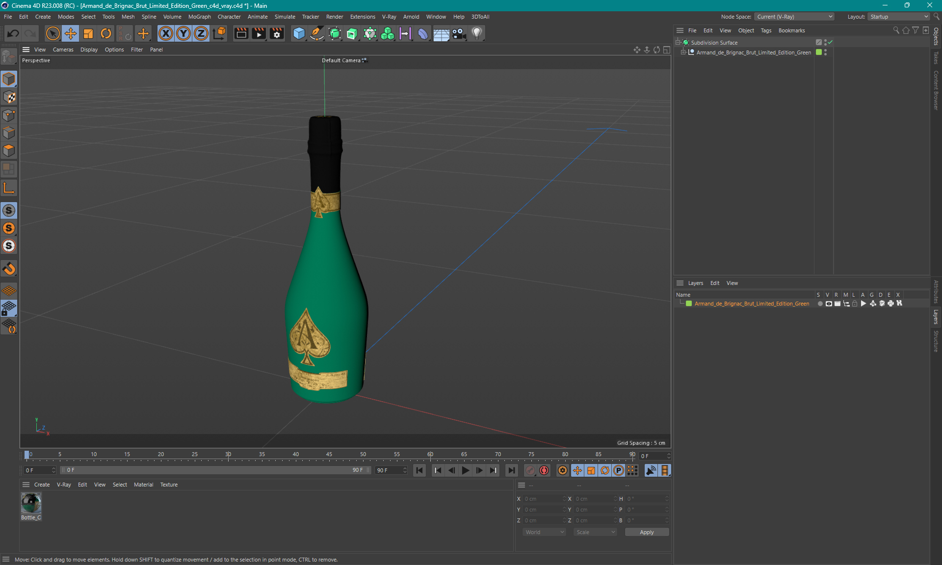 Armand de Brignac Brut Limited Edition Green 3D model