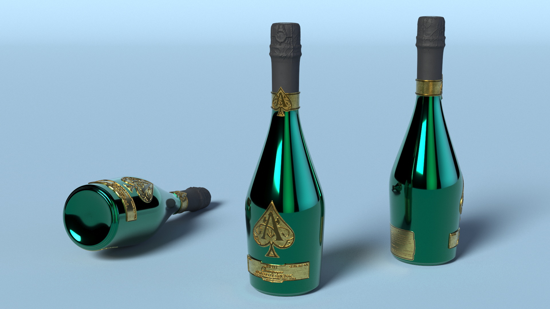 Armand de Brignac Brut Limited Edition Green 3D model