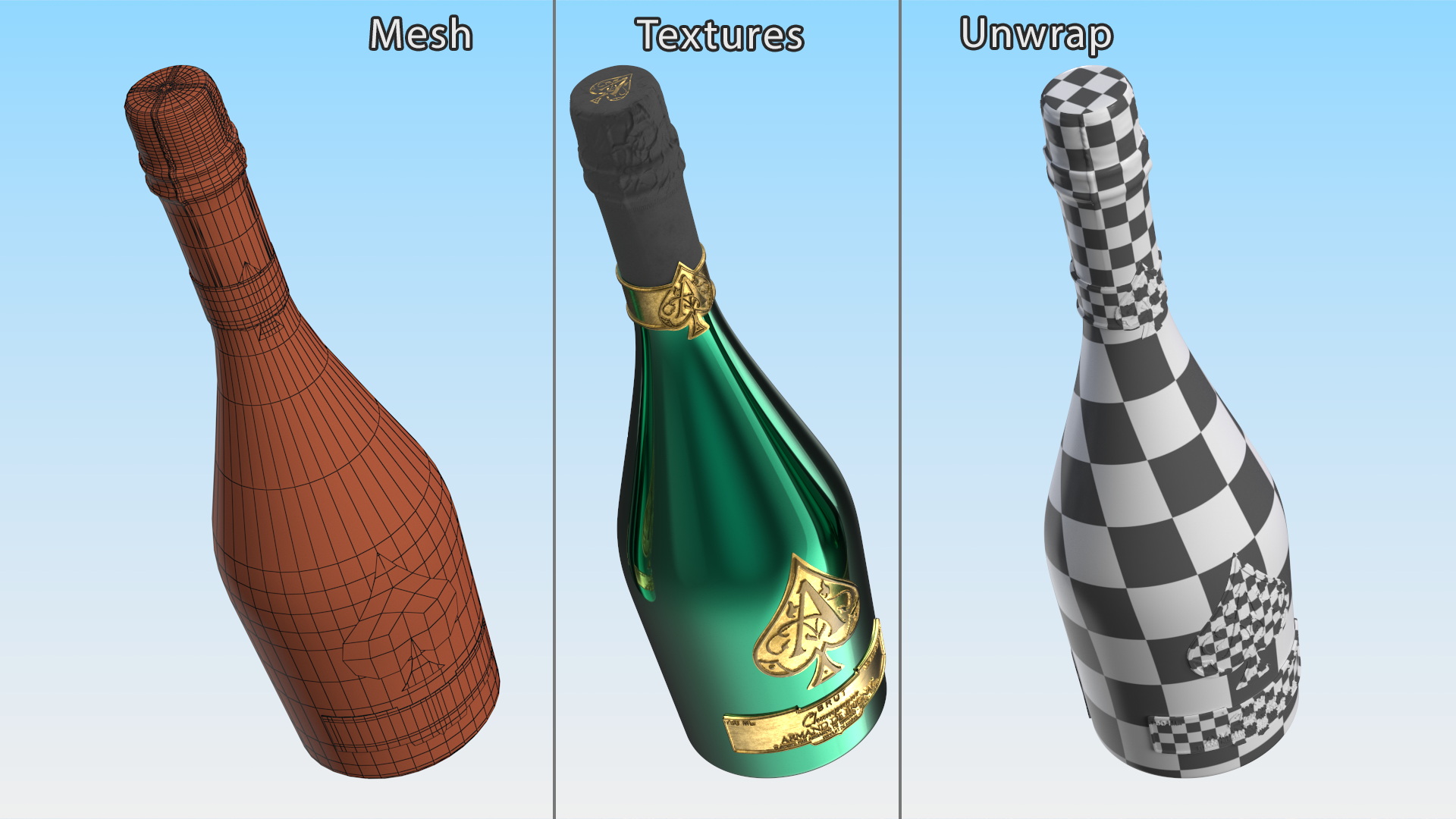 Armand de Brignac Brut Limited Edition Green 3D model