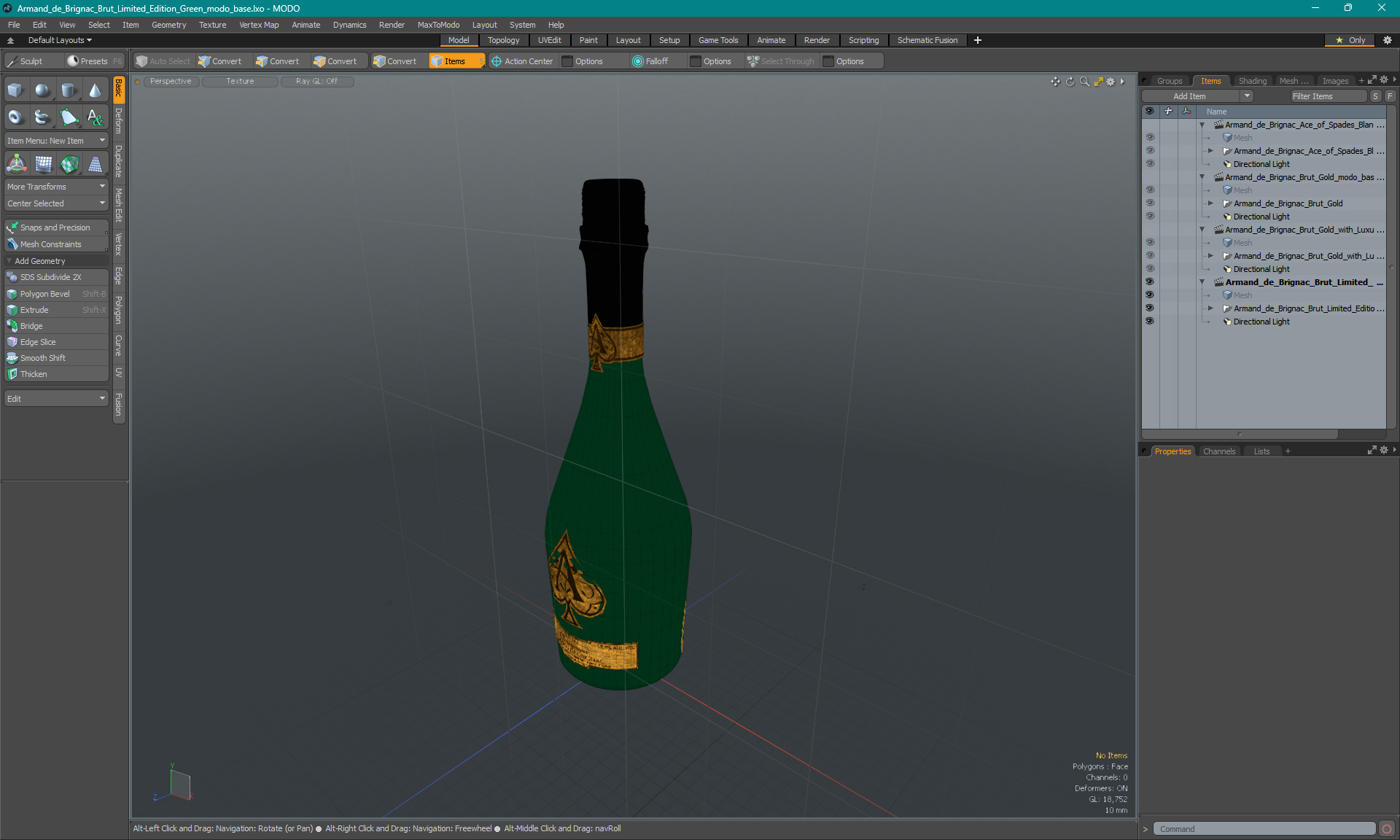 Armand de Brignac Brut Limited Edition Green 3D model