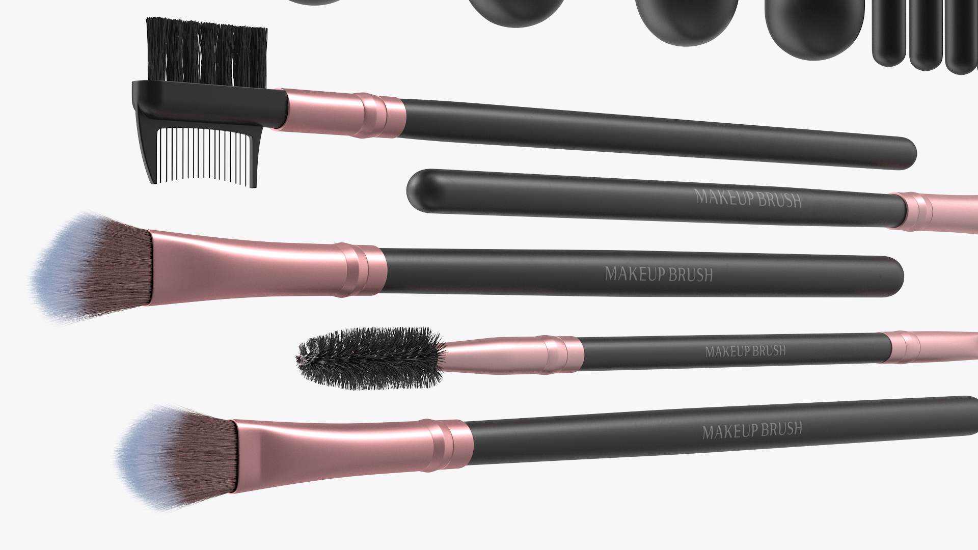 3D model Professional Makeup Brushes Set Fur