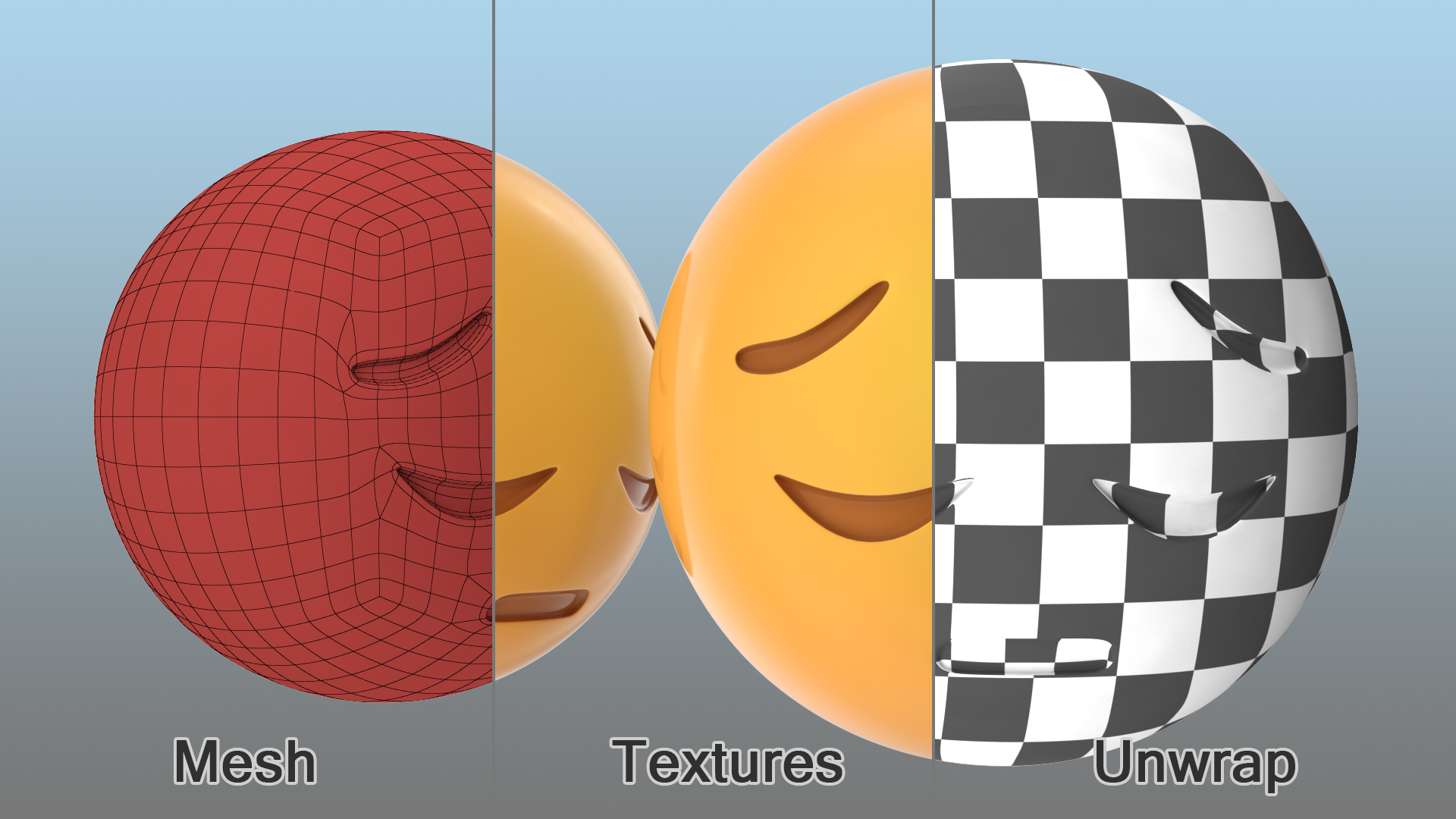 Sad Pensive Face Emoji 3D