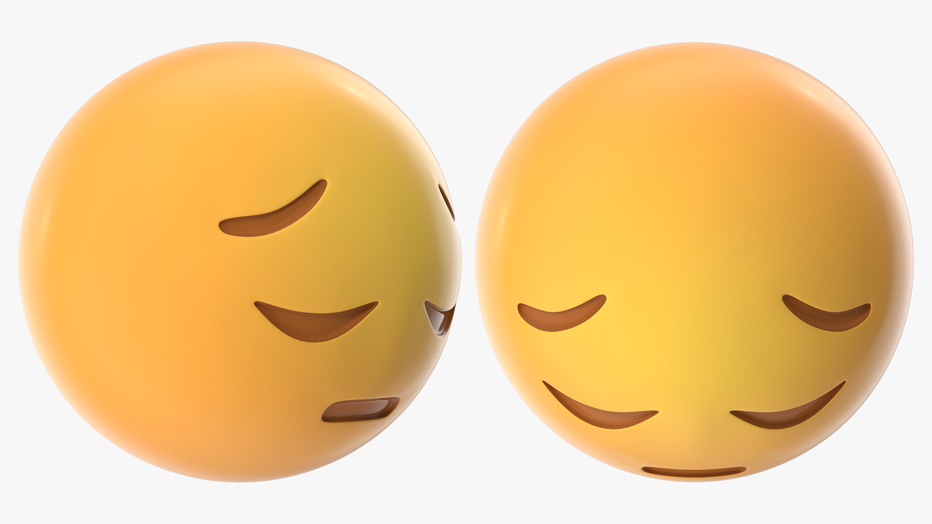 Sad Pensive Face Emoji 3D