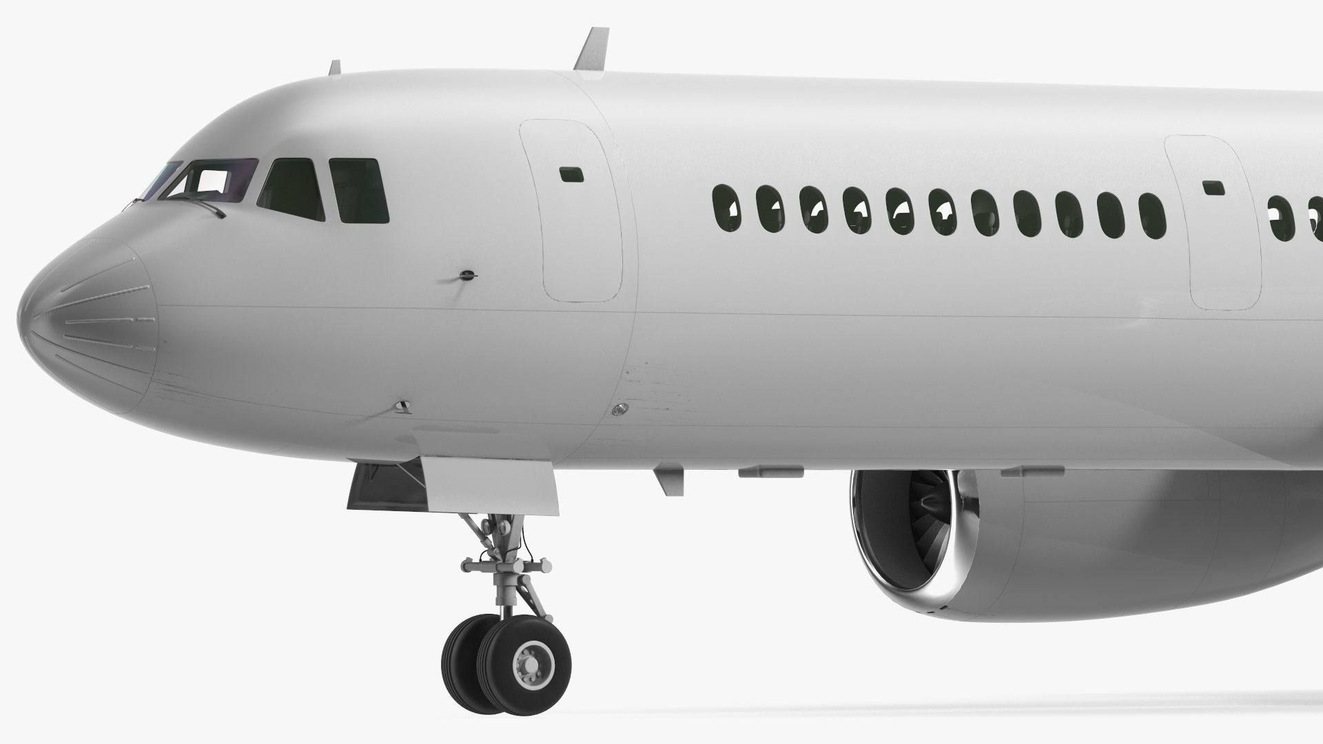 Narrow-Body Jet Airliner Blank Livery Rigged 3D model