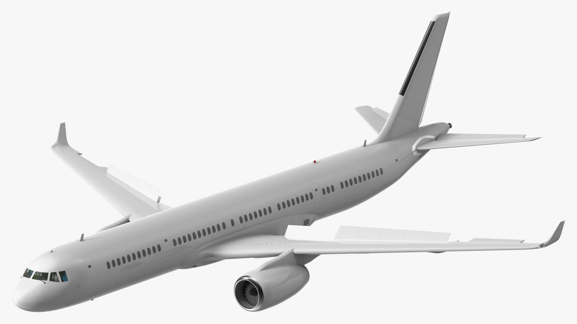 Narrow-Body Jet Airliner Blank Livery Rigged 3D model