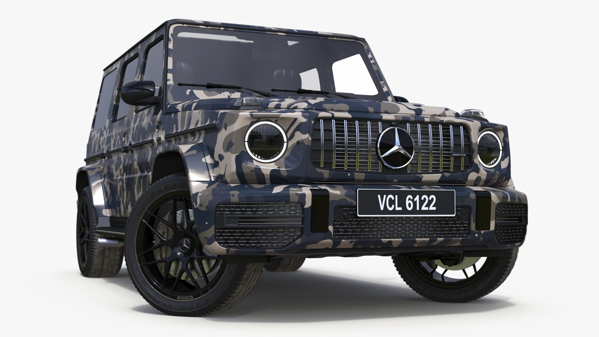 Mercedes-Benz G63 AMG 2019 Camouflage Rigged 3D model