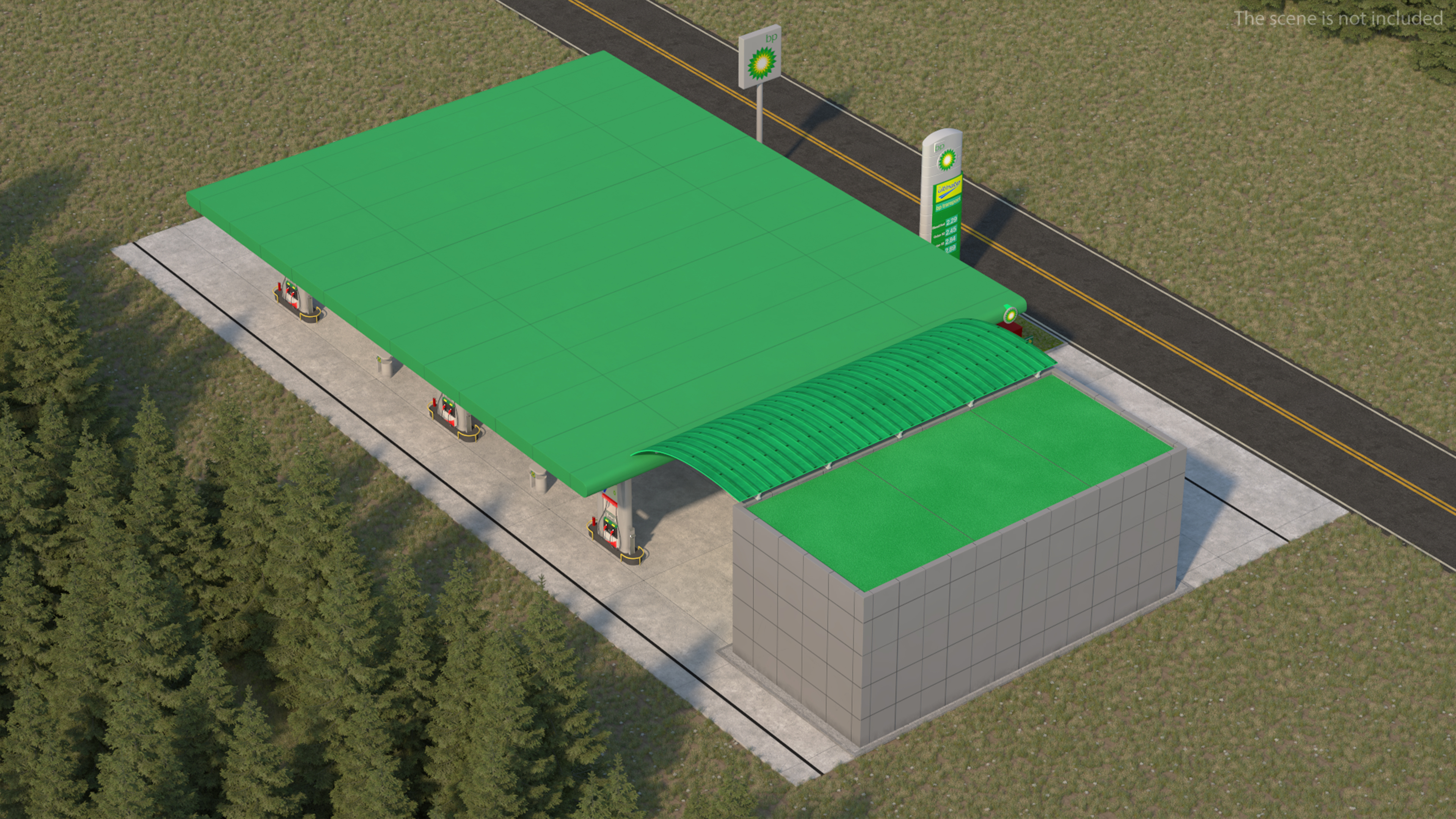 Nova Petrol Station 3D model