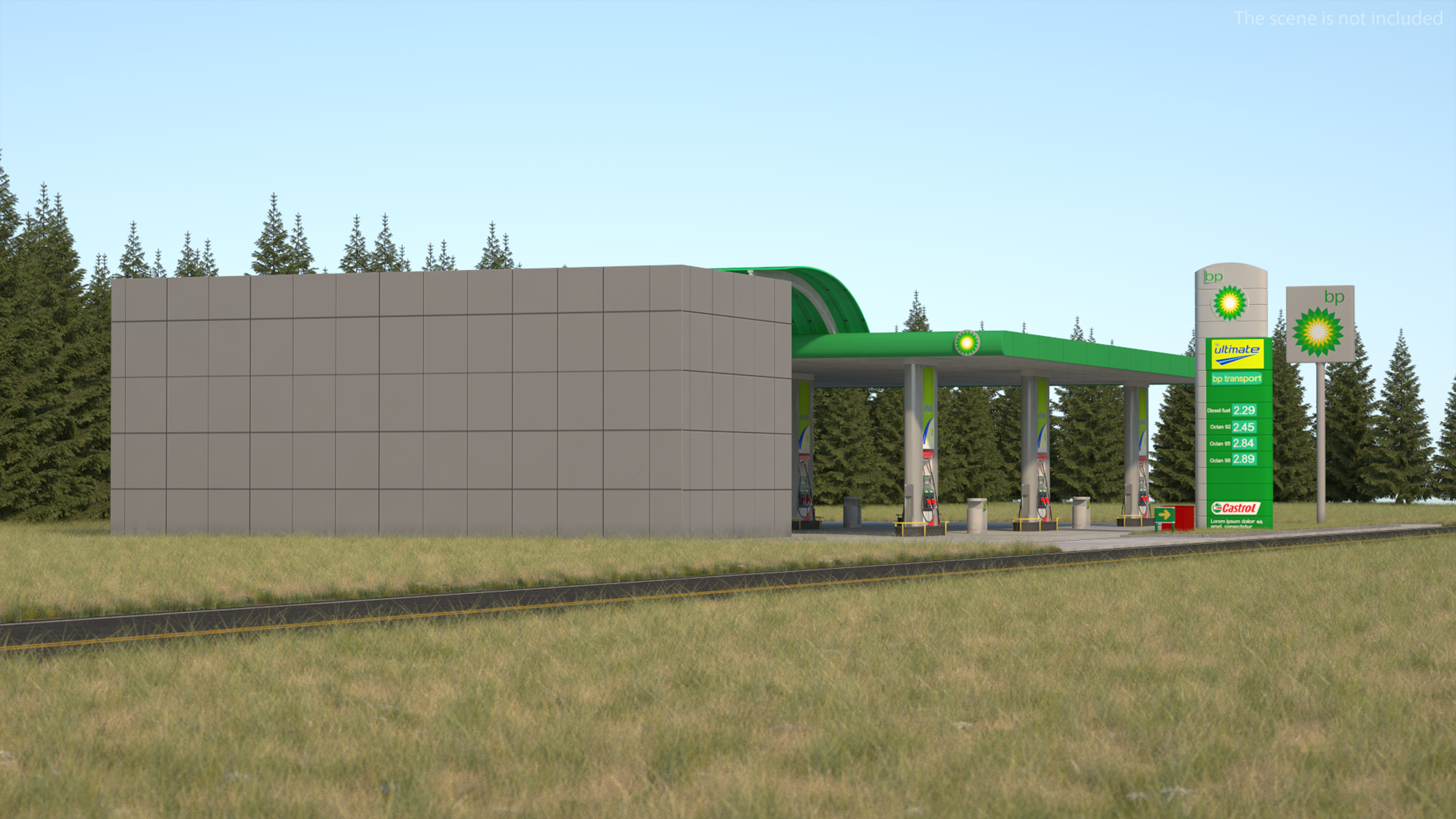 Nova Petrol Station 3D model