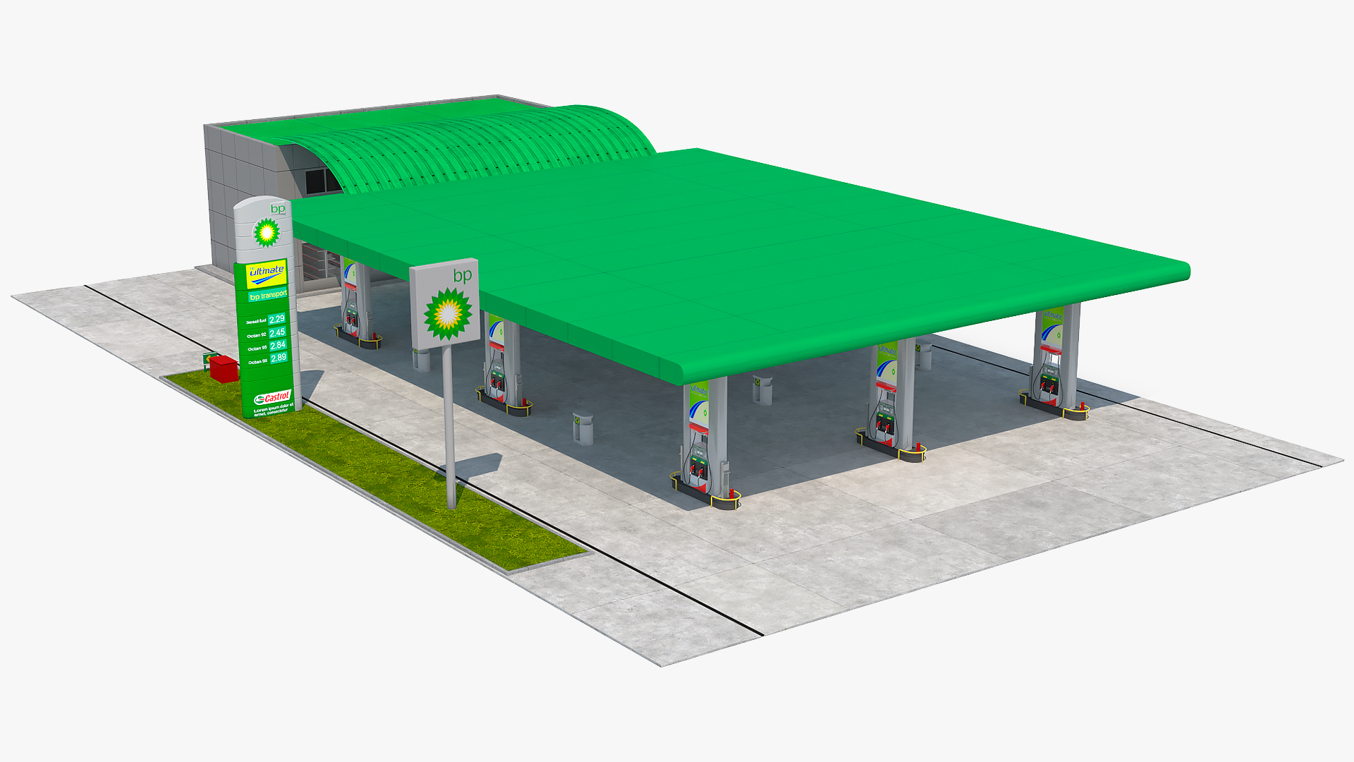 Nova Petrol Station 3D model