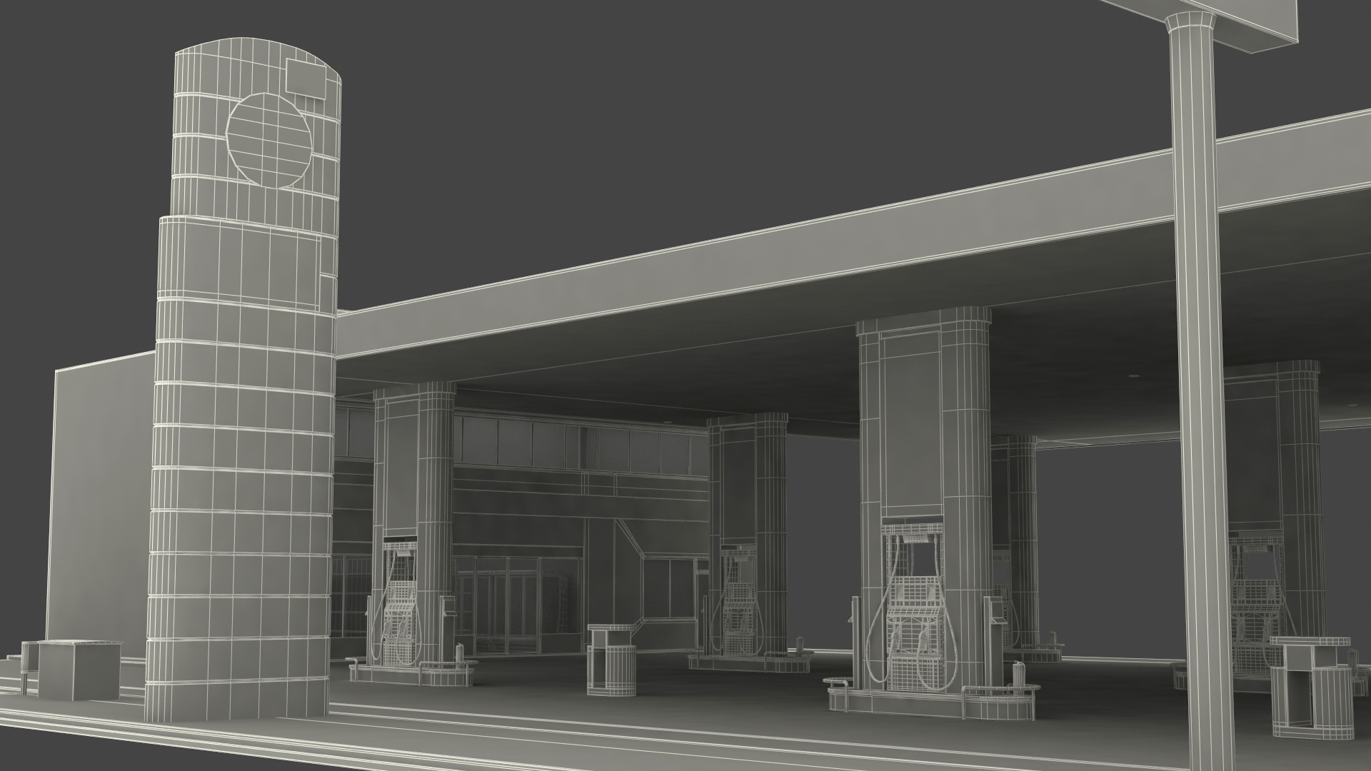 Nova Petrol Station 3D model