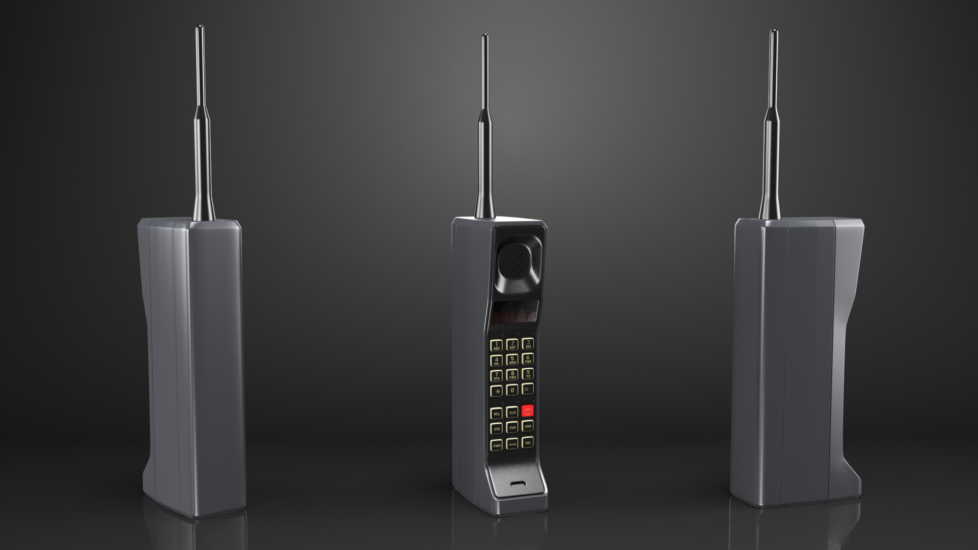 Vintage Analogue Cell Phone 3D