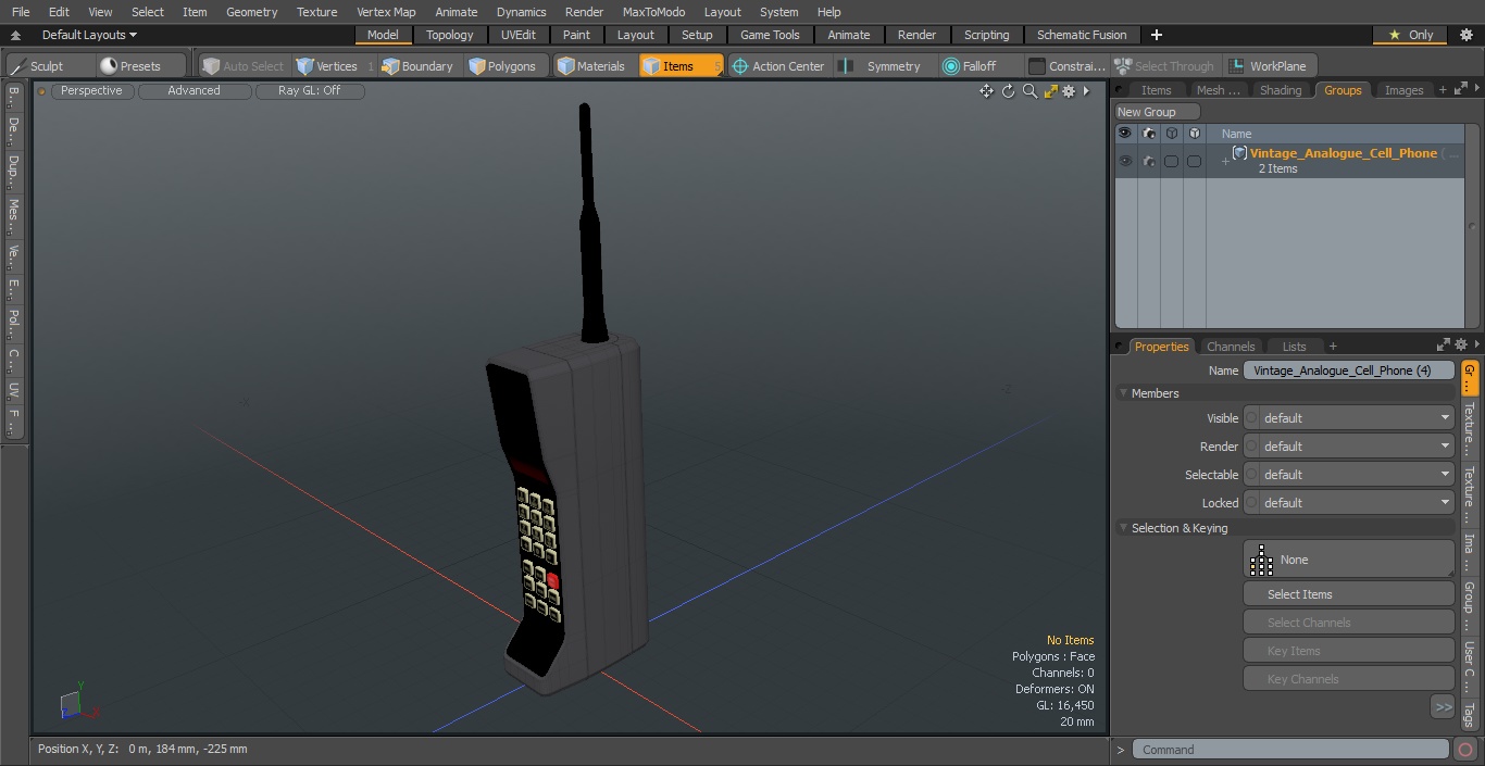 Vintage Analogue Cell Phone 3D