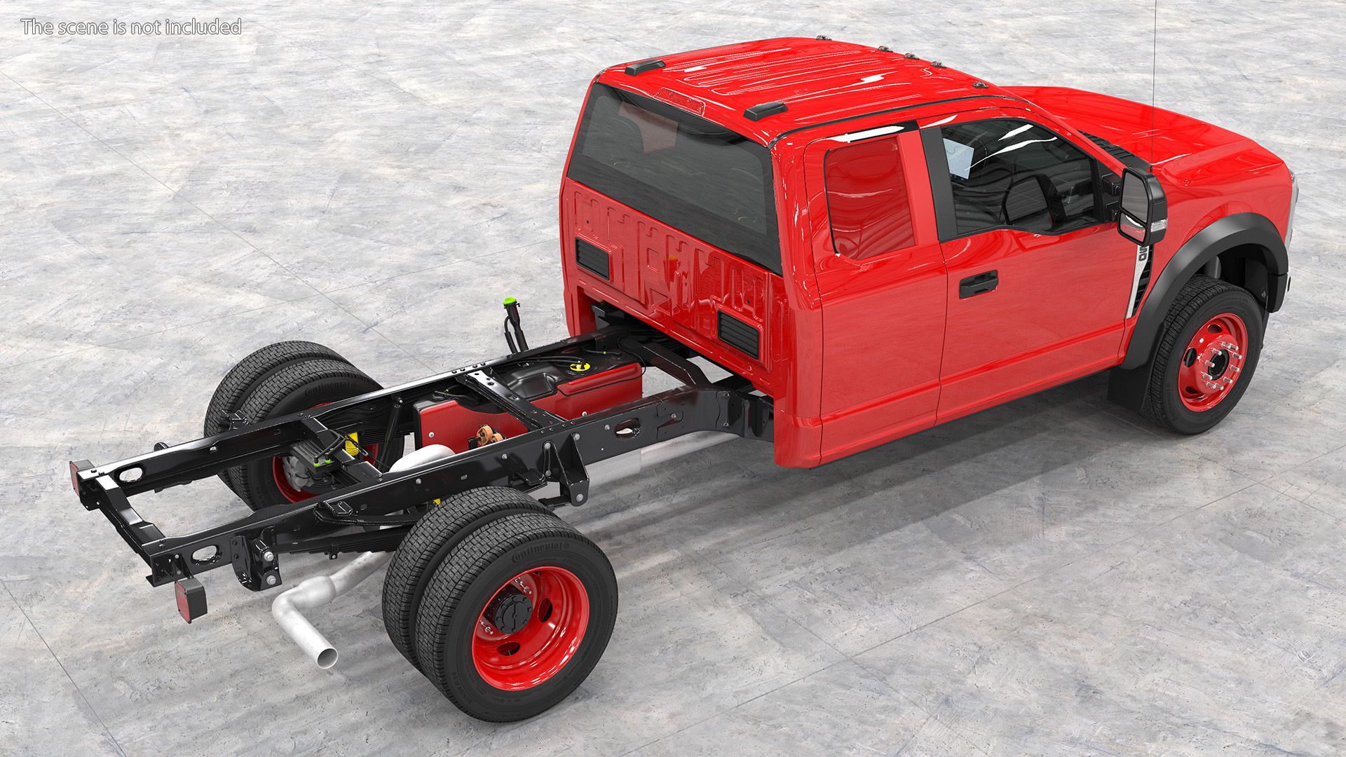 New 2023 Ford Chassis Cab F550 Red 3D model