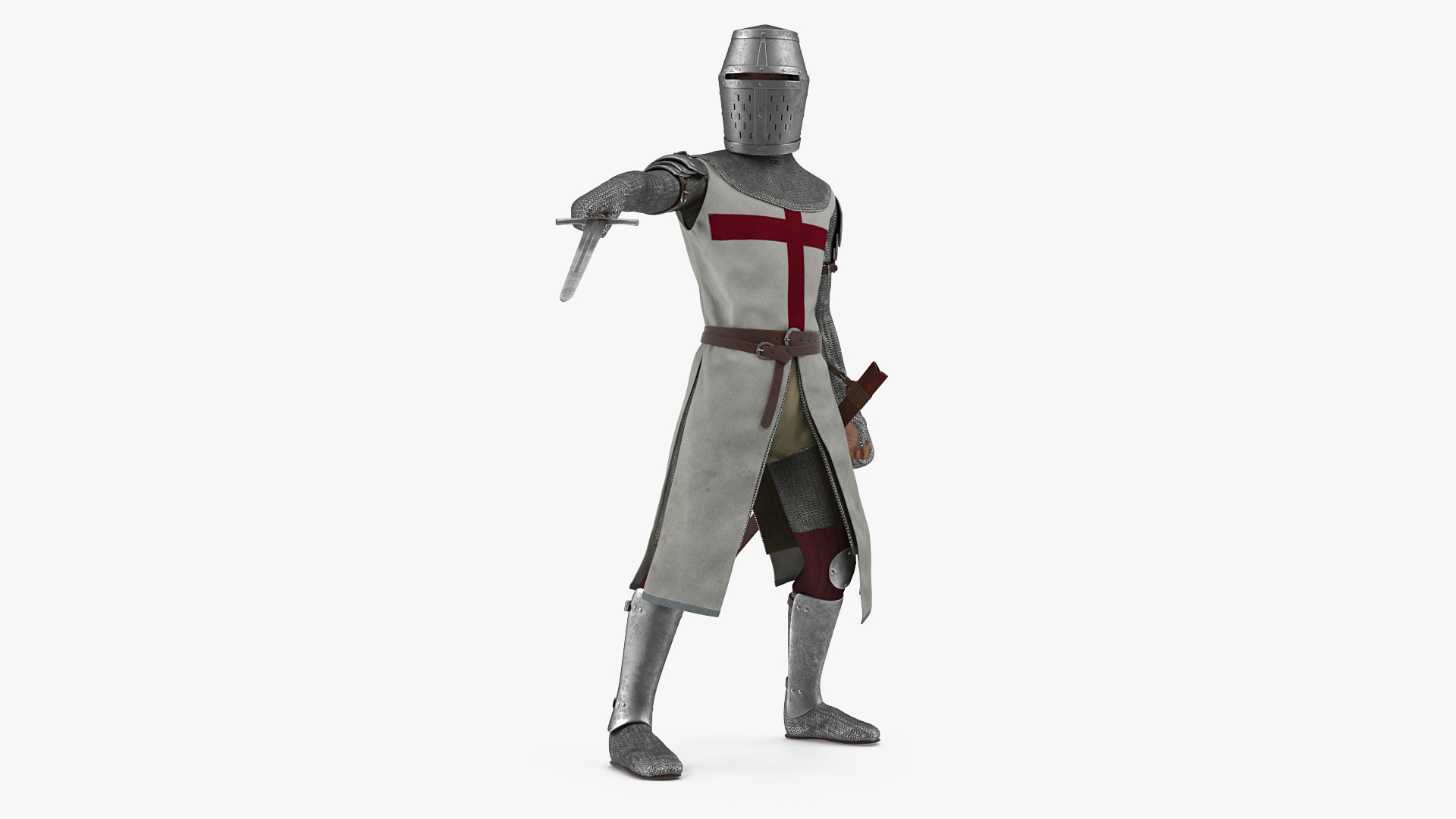 Knight Templar Set Rigged for Cinema 4D 3D model