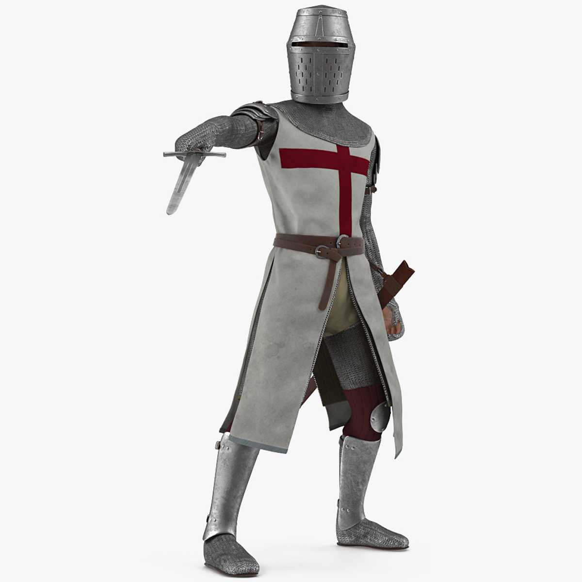 Knight Templar Set Rigged for Cinema 4D 3D model