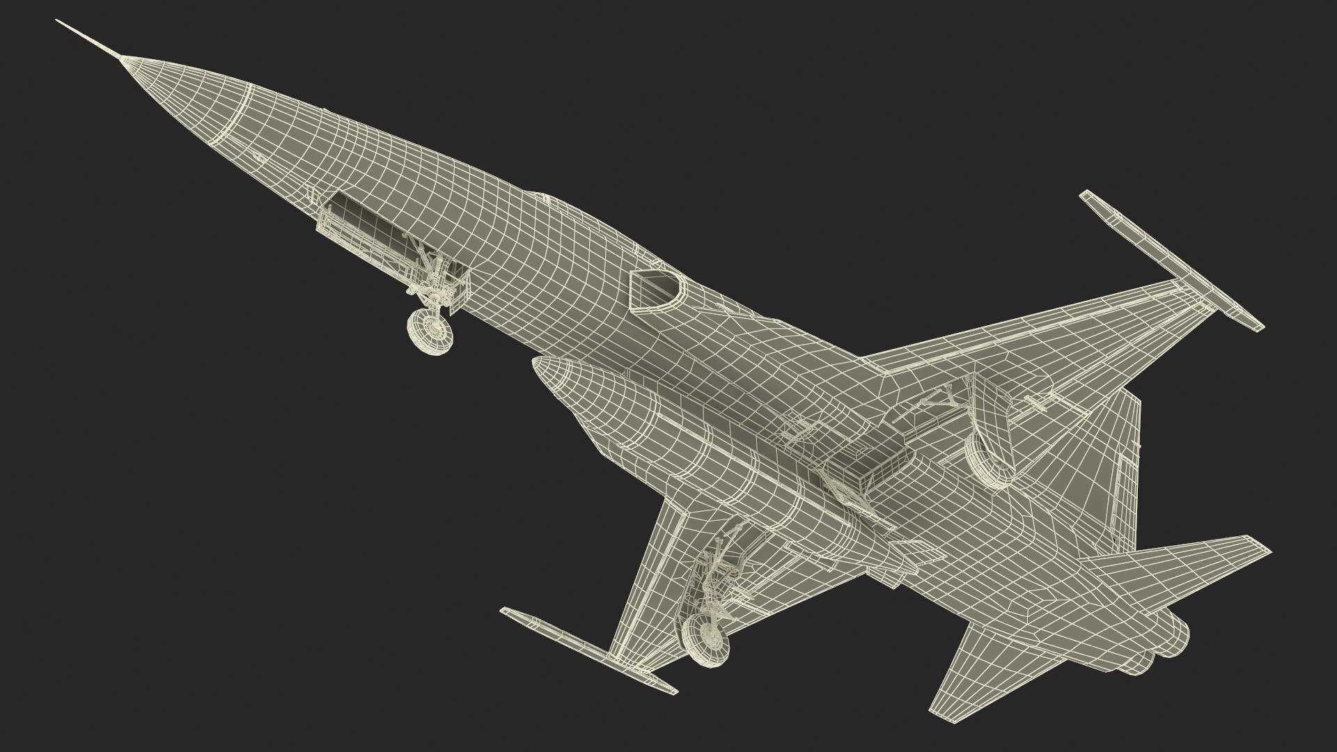 Iranian HESA Saeqeh Fighter Aircraft Simplified 3D