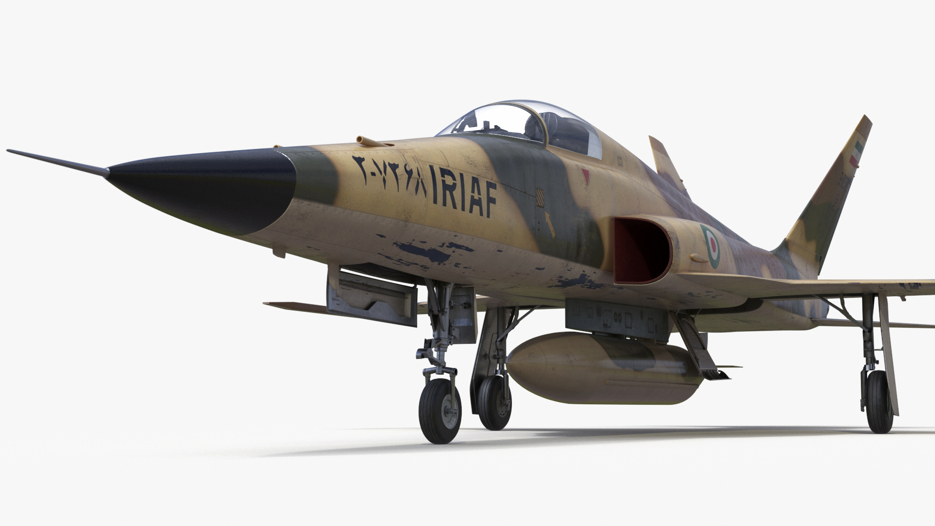 Iranian HESA Saeqeh Fighter Aircraft Simplified 3D