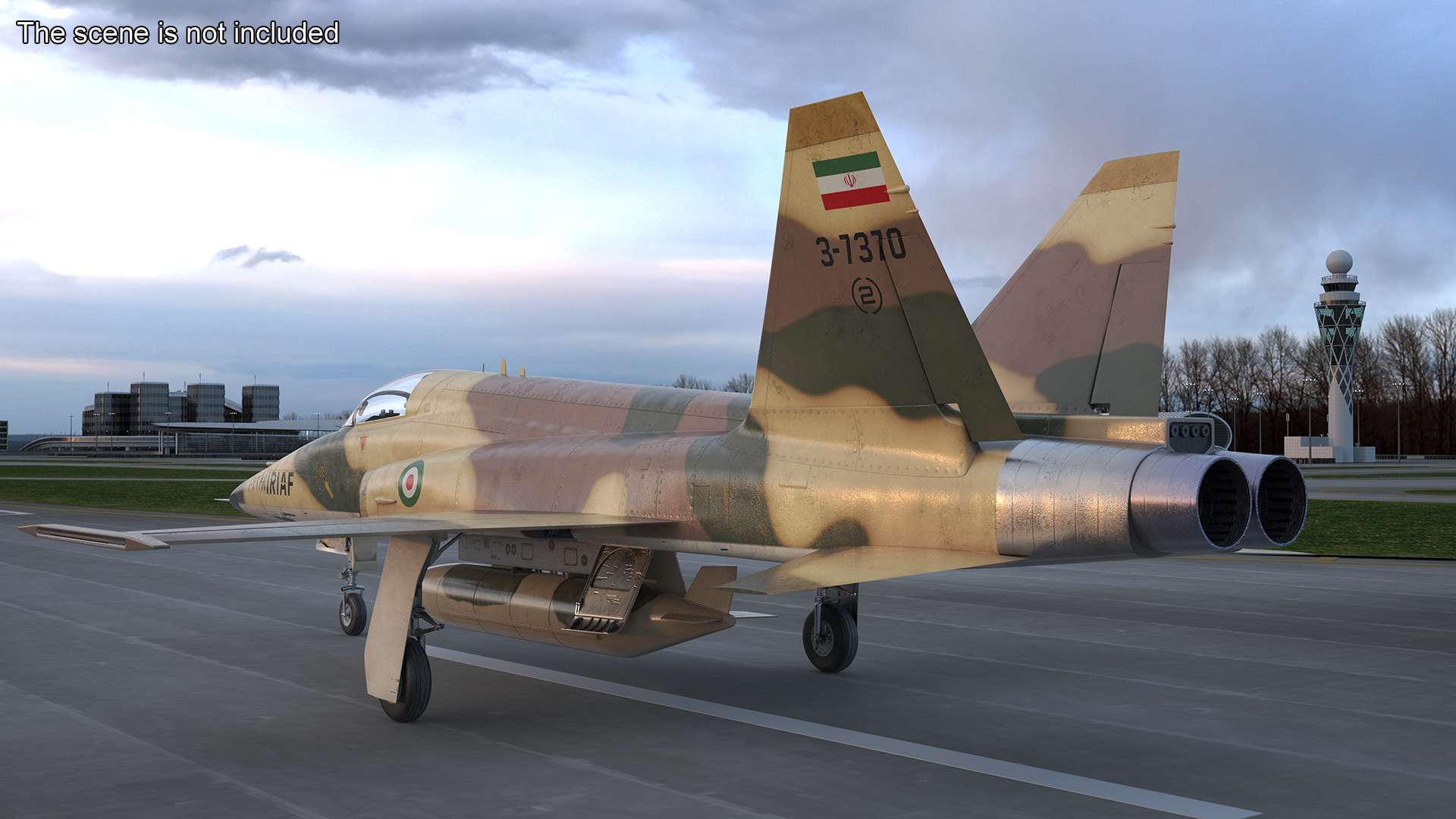 Iranian HESA Saeqeh Fighter Aircraft Simplified 3D