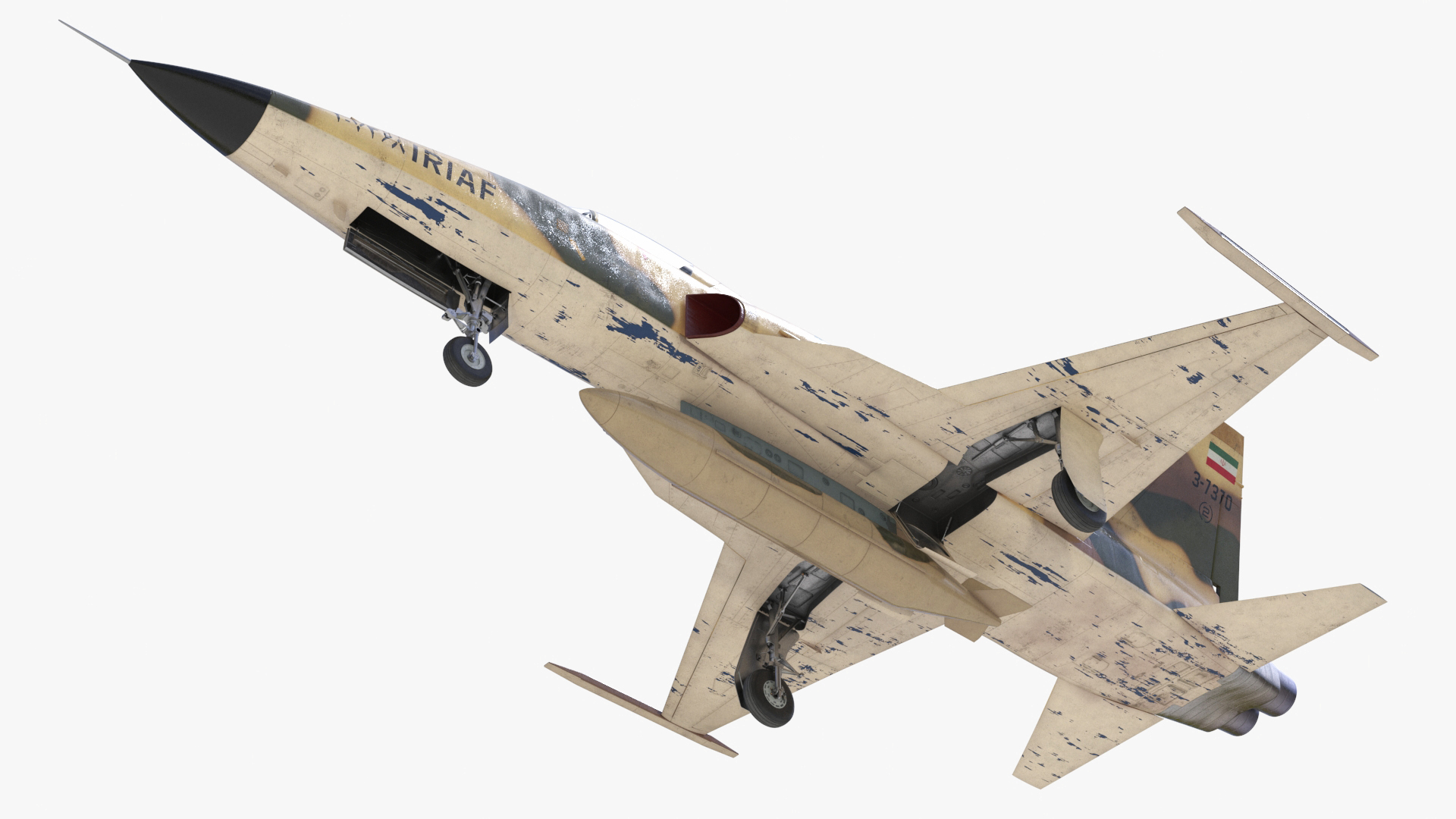 Iranian HESA Saeqeh Fighter Aircraft Simplified 3D