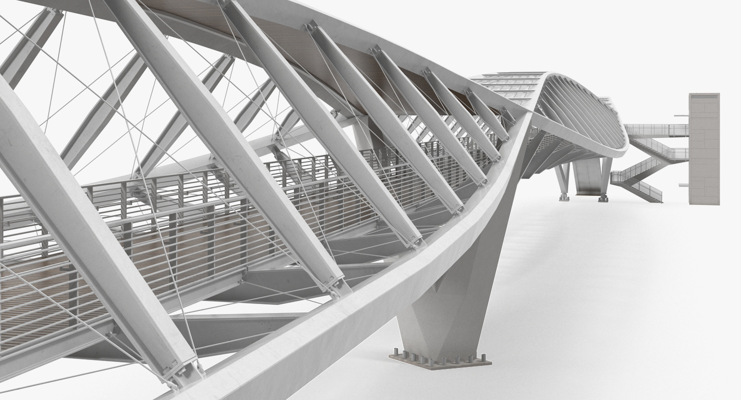 3D Pedestrian Bridge in Beer Sheva Israel model