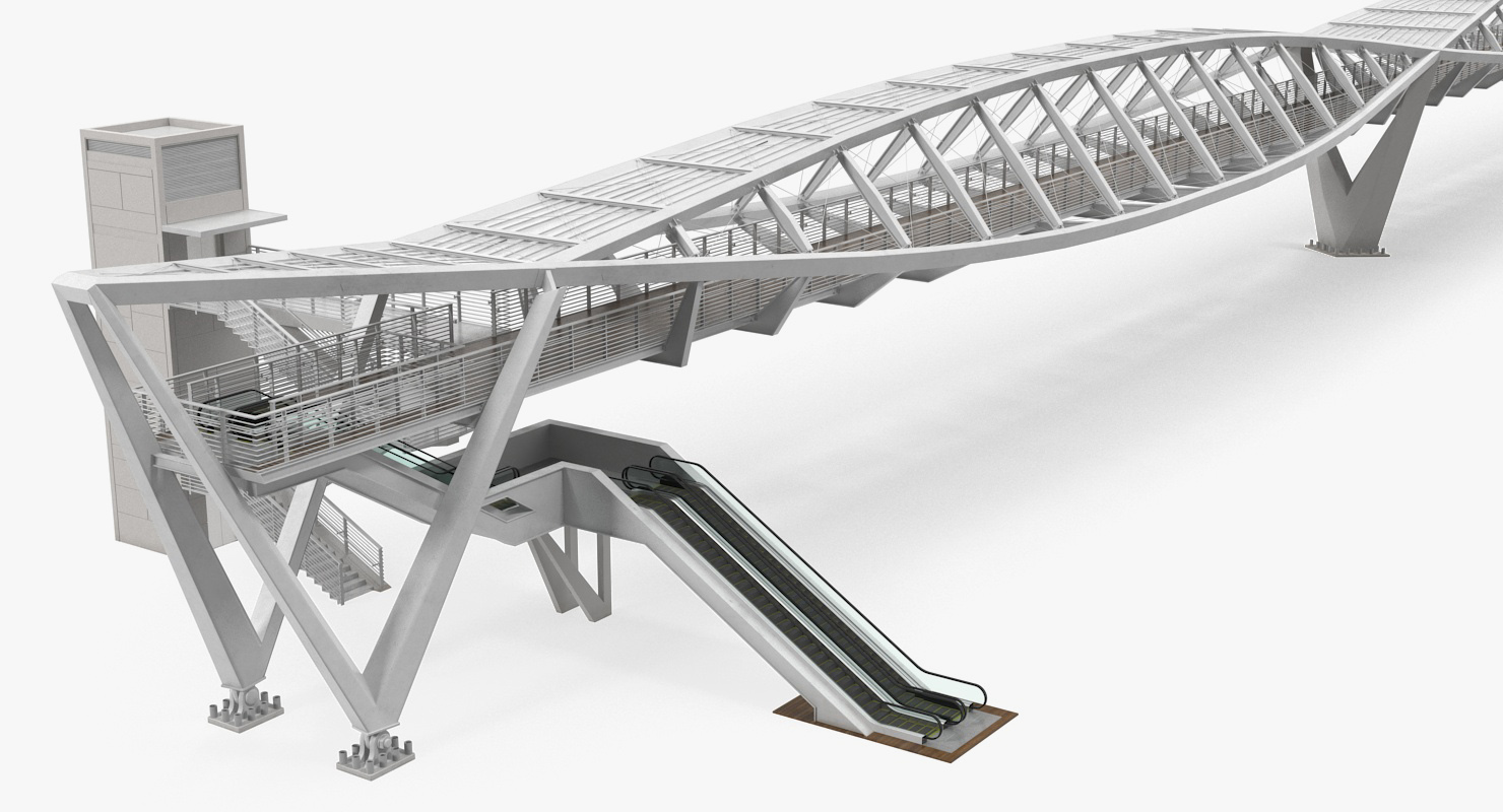 3D Pedestrian Bridge in Beer Sheva Israel model