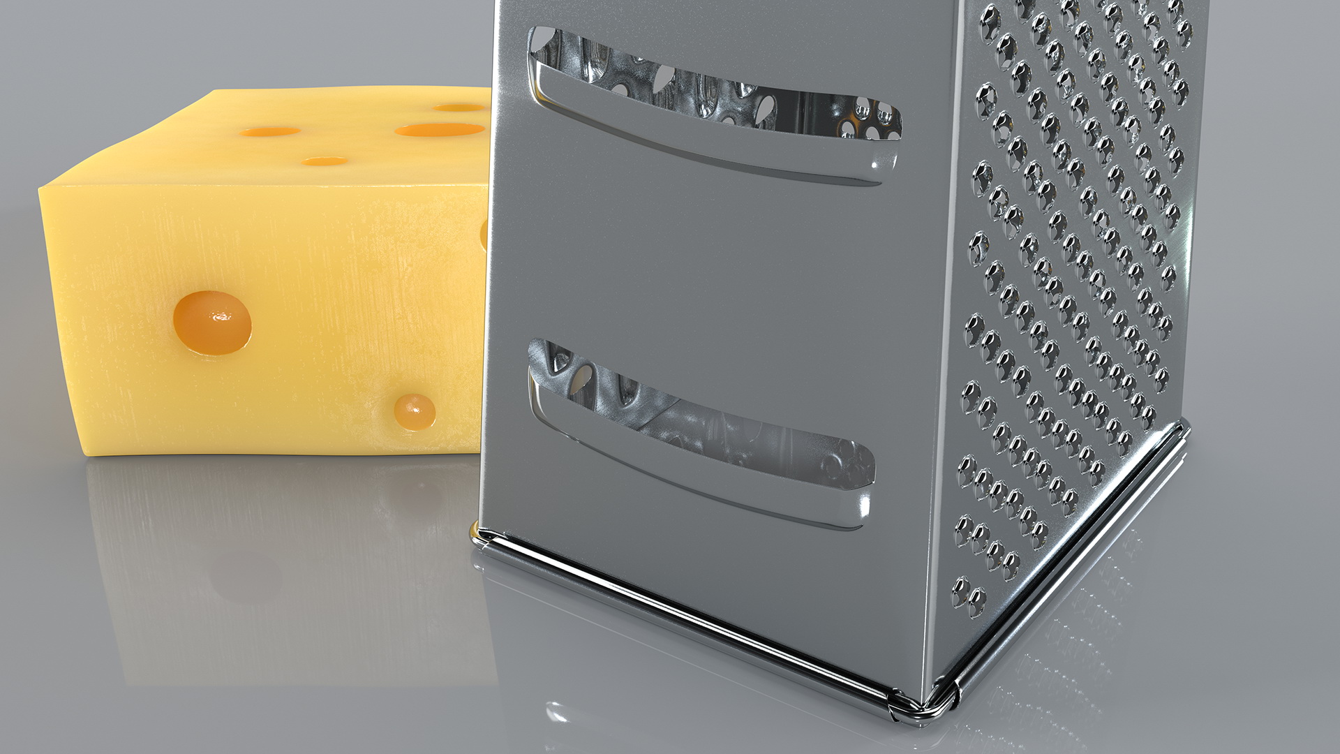 3D Kitchen Grater with Cheese