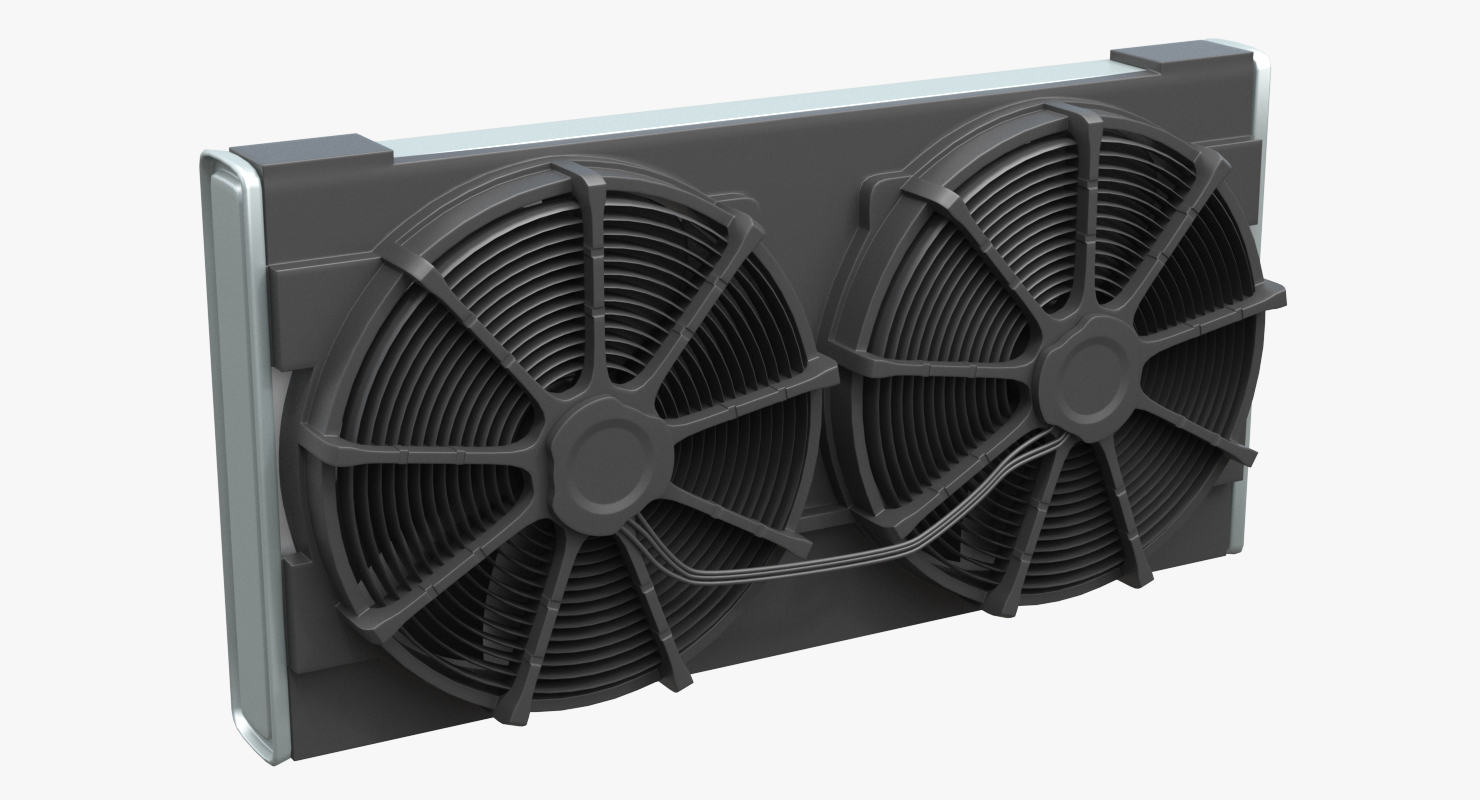 3D Car Radiator with Fan