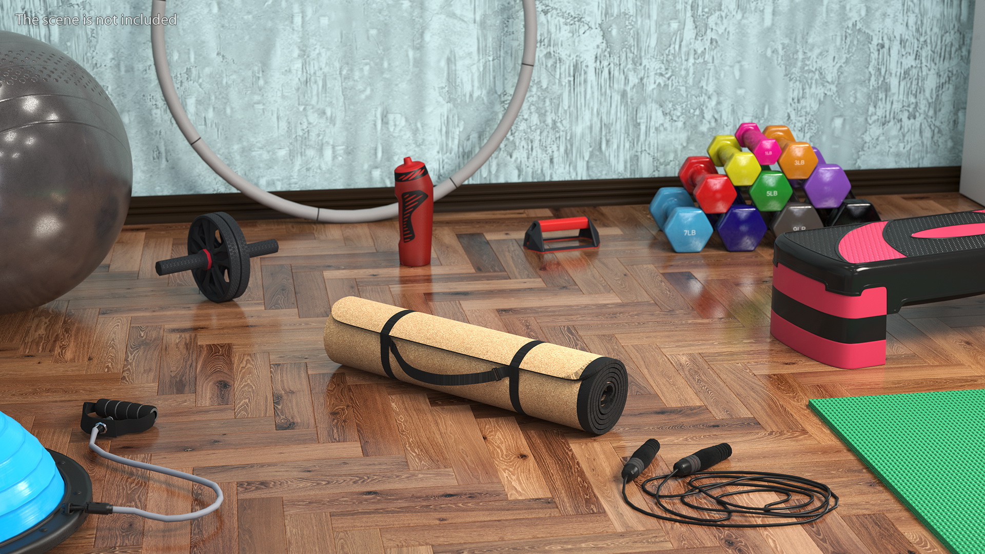 3D Yoga Mat Twisted Cork