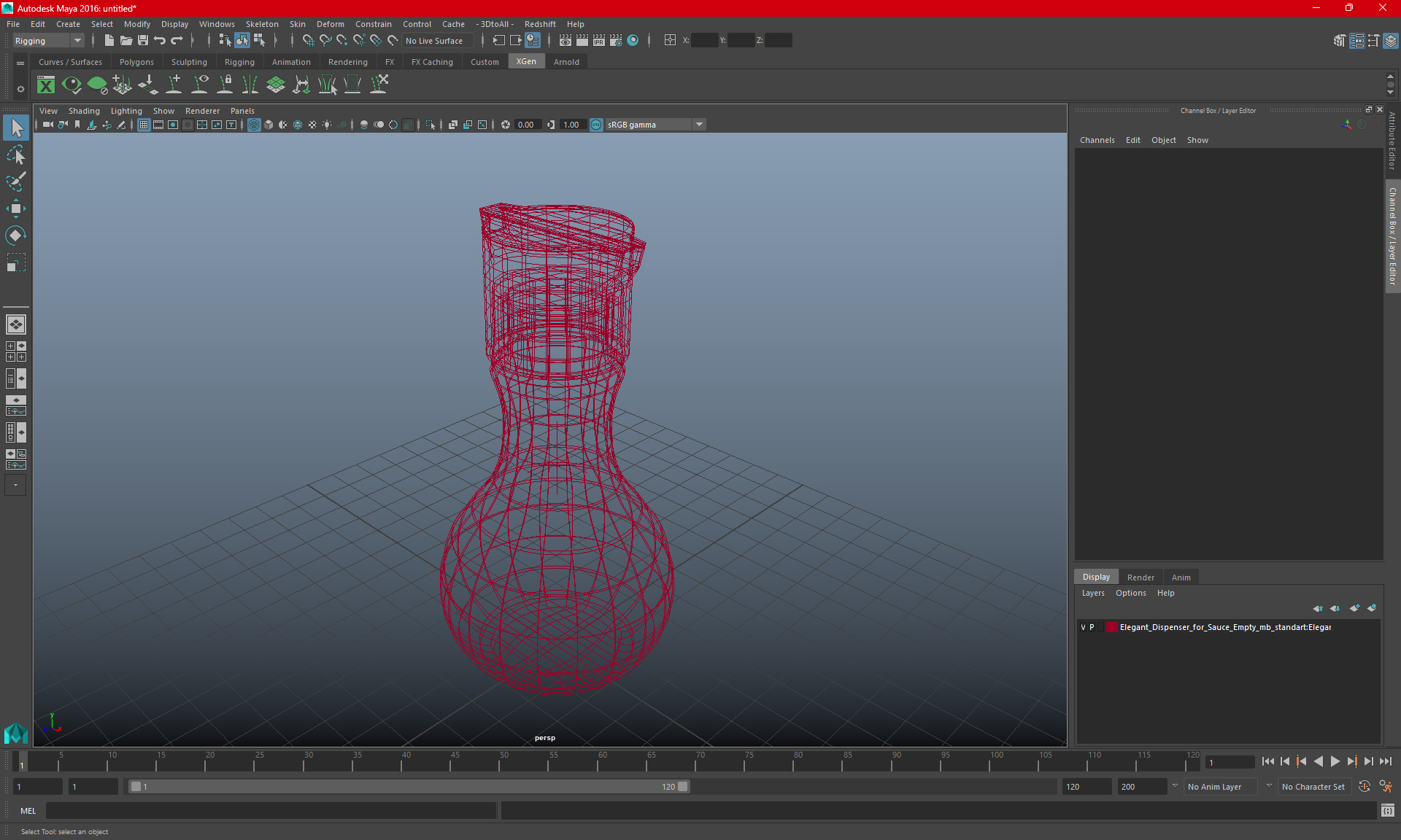 3D Elegant Dispenser for Sauce Empty model