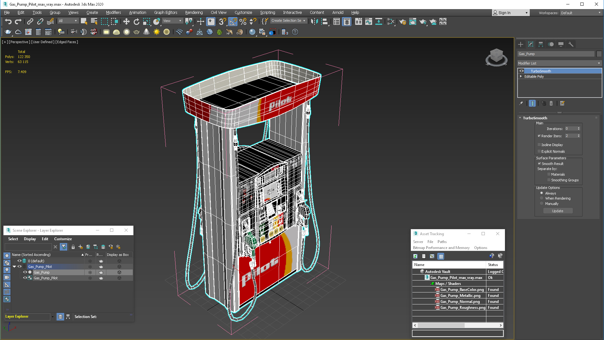 Gas Pump Pilot 3D model