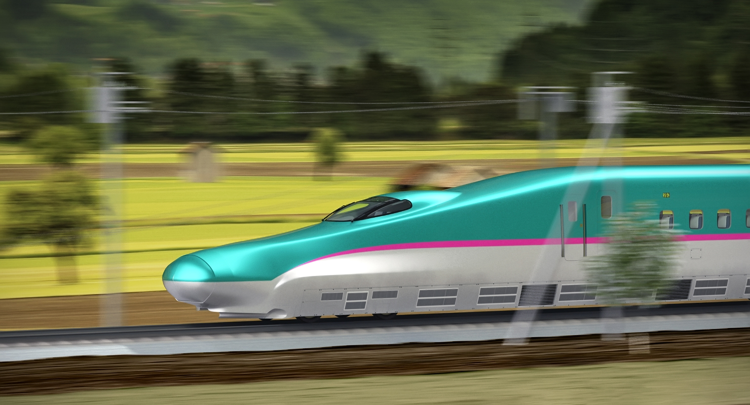 3D High Speed Train Shinkansen E5 Locomotive