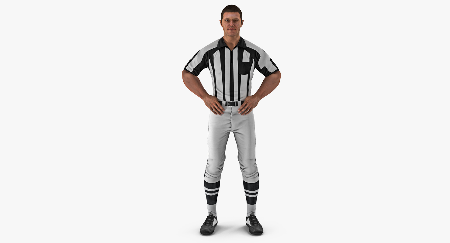 American Football Referee Rigged 3D