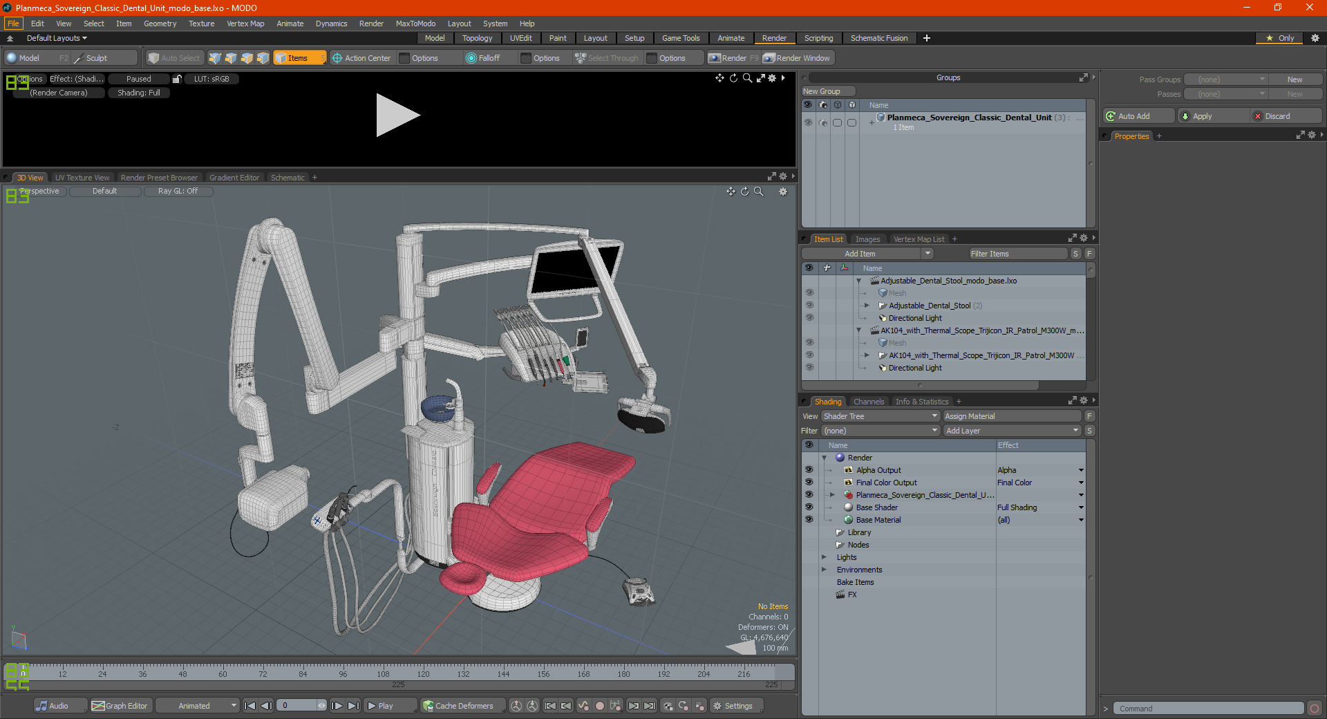 3D Planmeca Sovereign Classic Dental Unit model