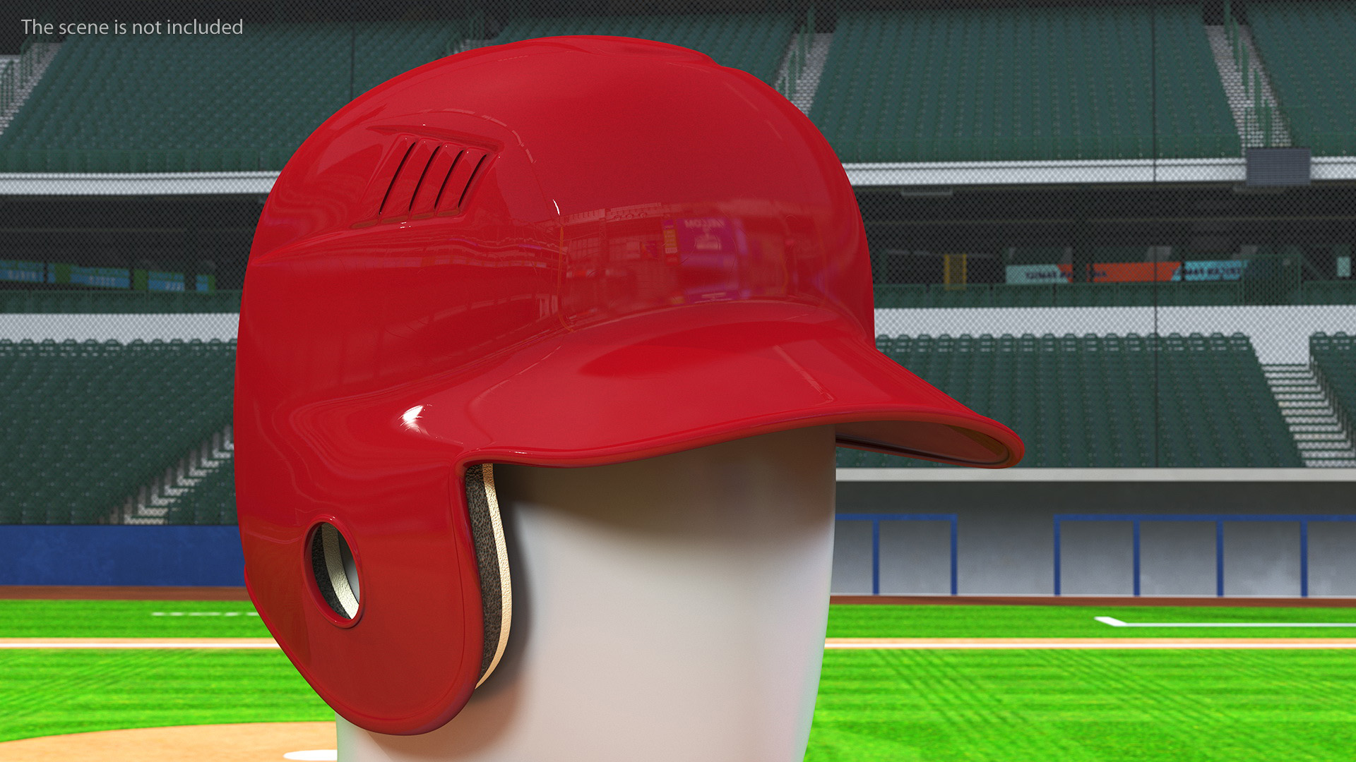 3D model Single Ear Batting Helmet