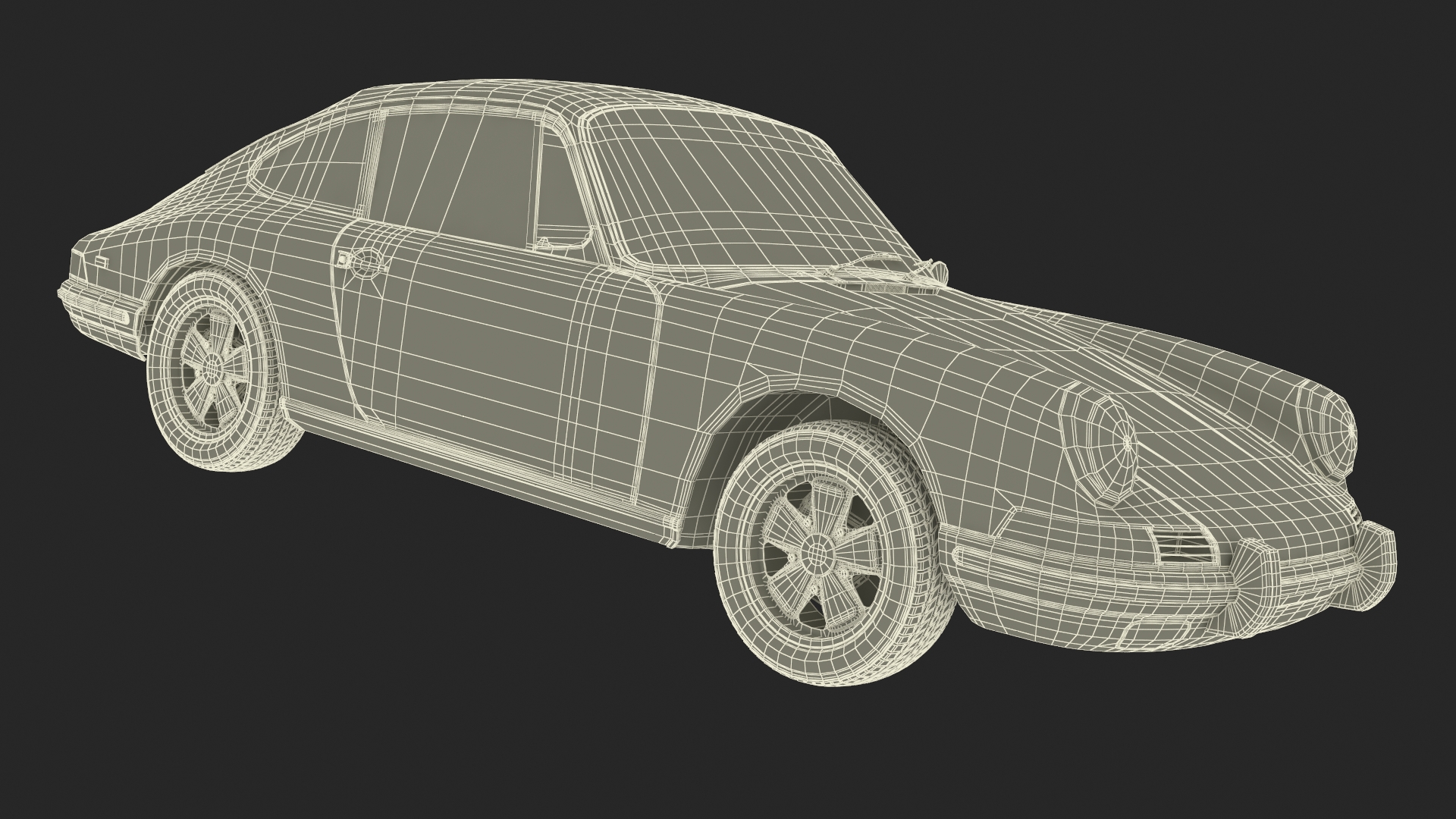 3D Sport Car from 1960s Simplified