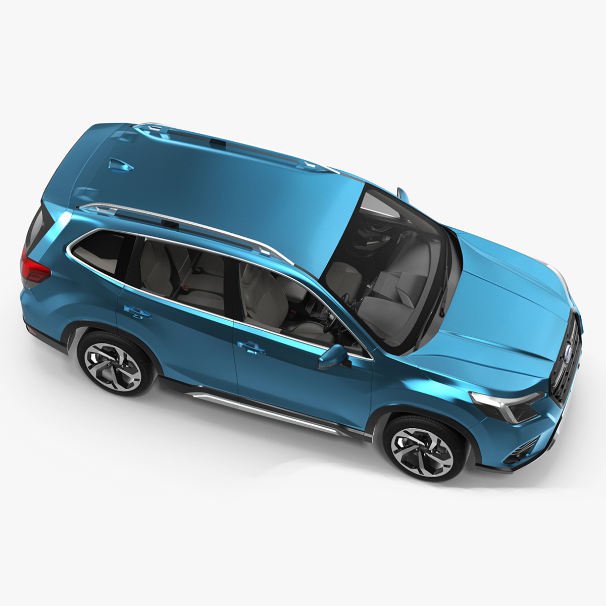 3D Subaru Forester 2022 Blue Rigged for Cinema 4D